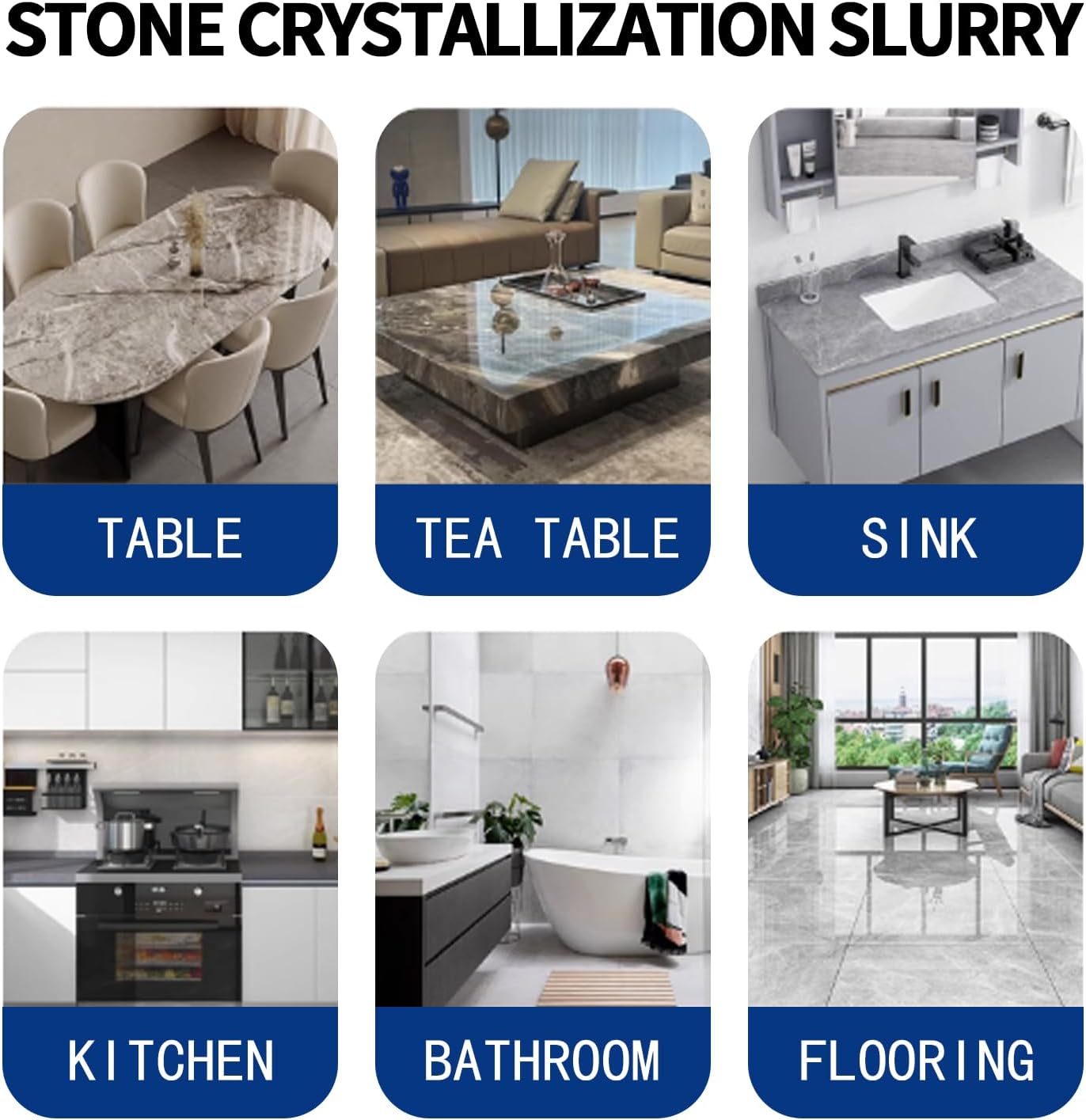 Stone Care Polishing-Mirror Brightening Treatment-Maintenance-Stone Slurry -1 Gallon (1Pce)