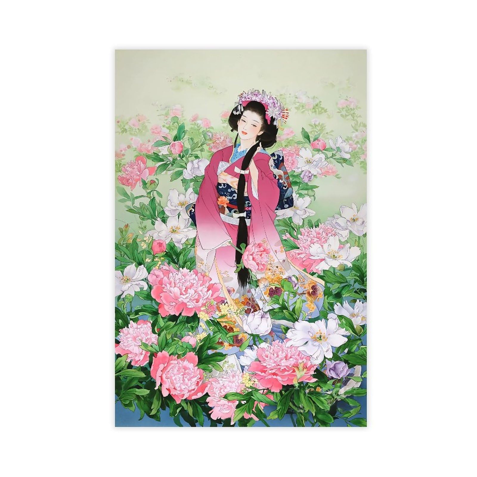QNVJQKDSI Japanese Geisha Art (29) Canvas Poster Bedroom Decor Landscape Office Room Decor Gift 16" L X 24" W