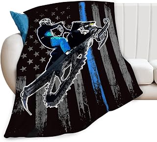 Snowmobile Blanket American Flag Throw Blankets Plush Cozy Flannel Fleece Fuzzy Snow Mobiling Mobile Blanket Gifts for Girls Women Men Boys 50"X40"