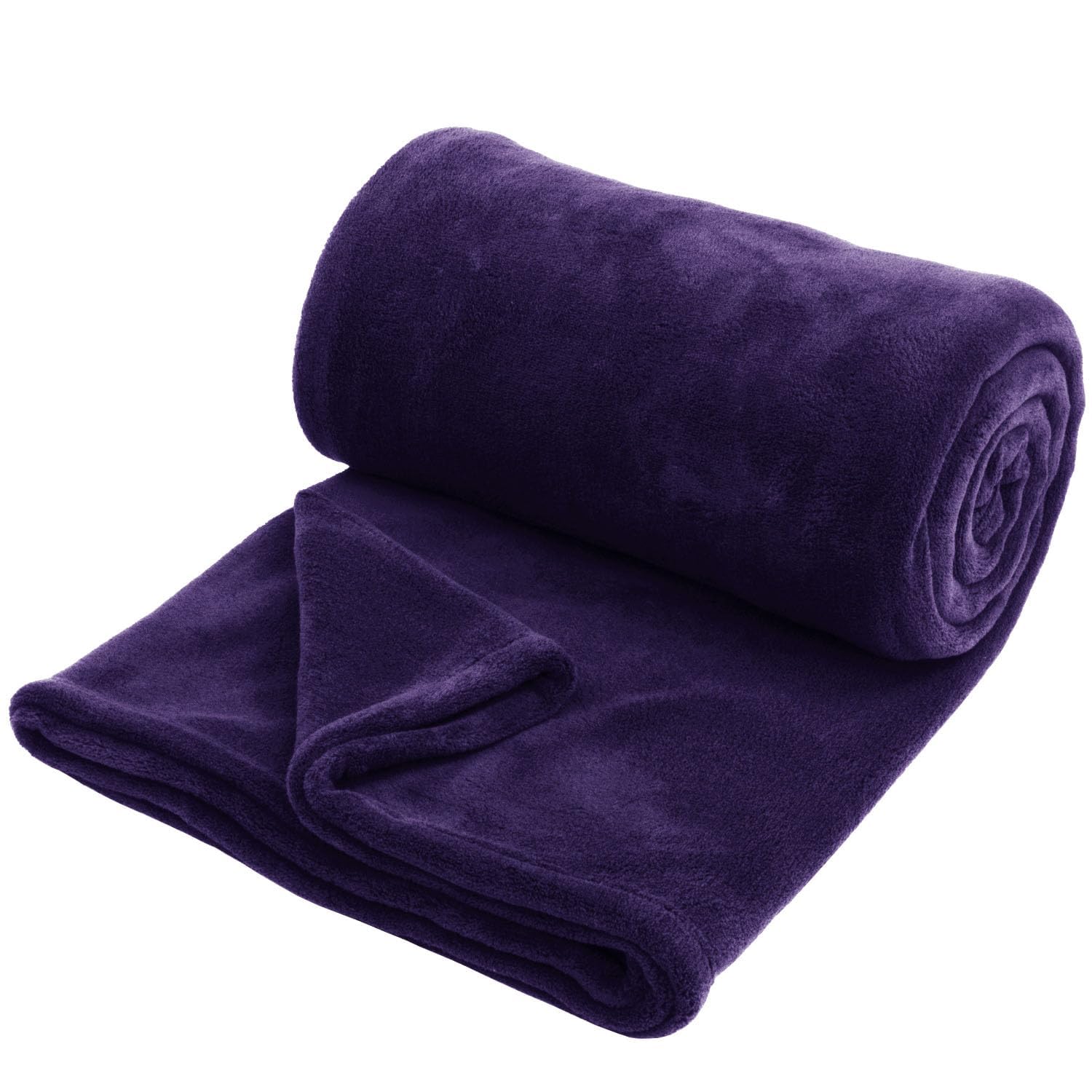 Hafaa Purple Fleece Blanket Throws For Sofa - Fluffy Soft Warm Versatile Cosy Throw Blankets For Couch/Bed Double/Twin Size 150X200cm