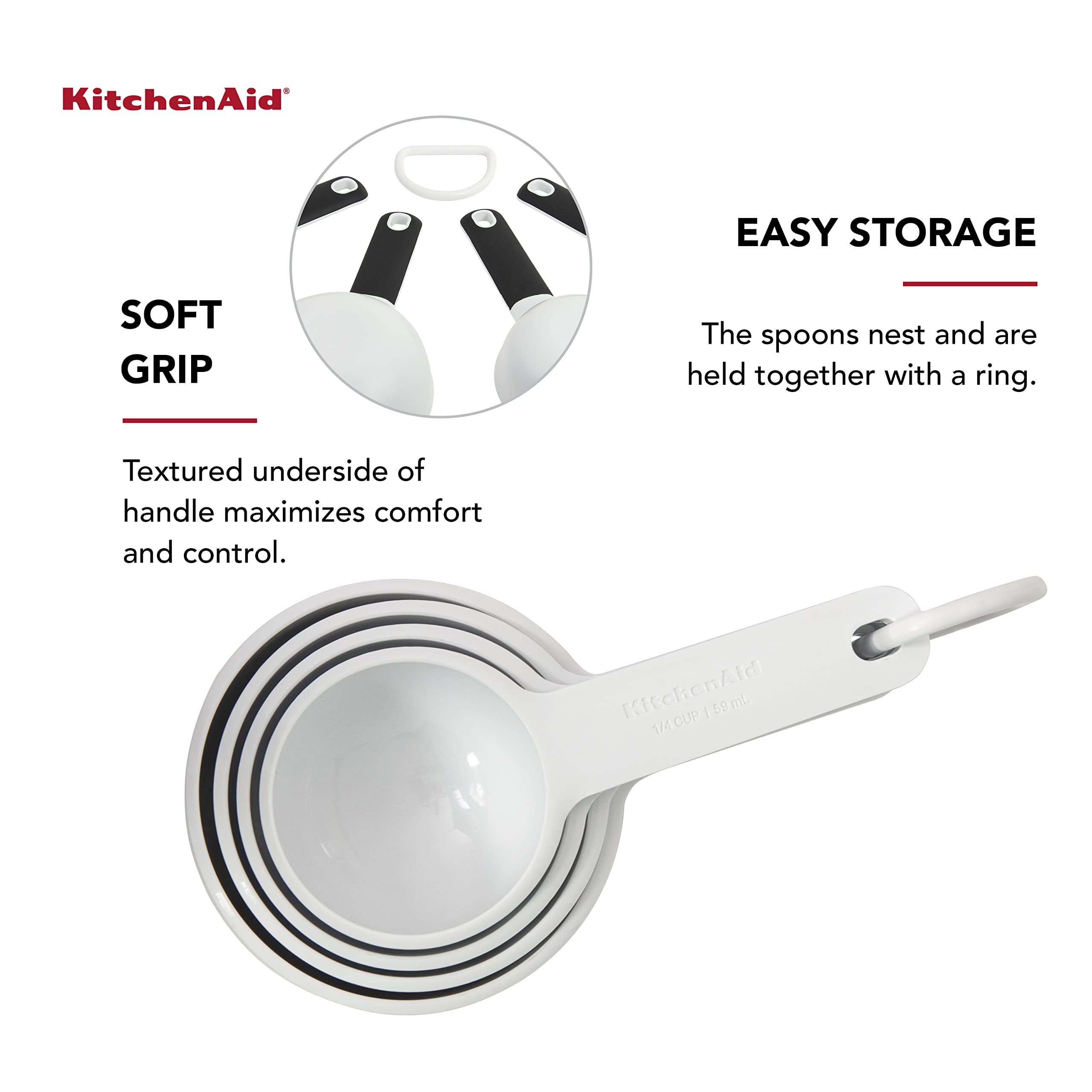 KitchenAid Universal-Messbecher, 4 Stück, Weiß