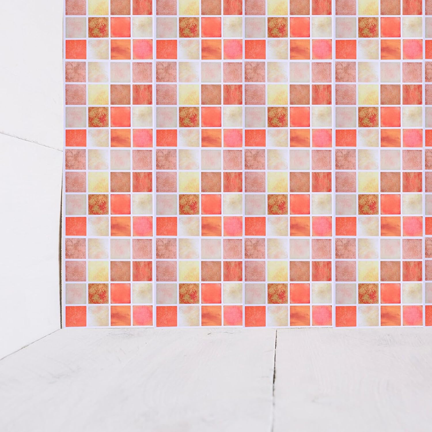 BETOOKY 30pcs Waterproof Self-Adhesive 3D Mosaic Tile Wall Stickers Peel and Stick Bathroom Kitchen Backsplash Decor Vinyl Tiles for Home Wall Treatment