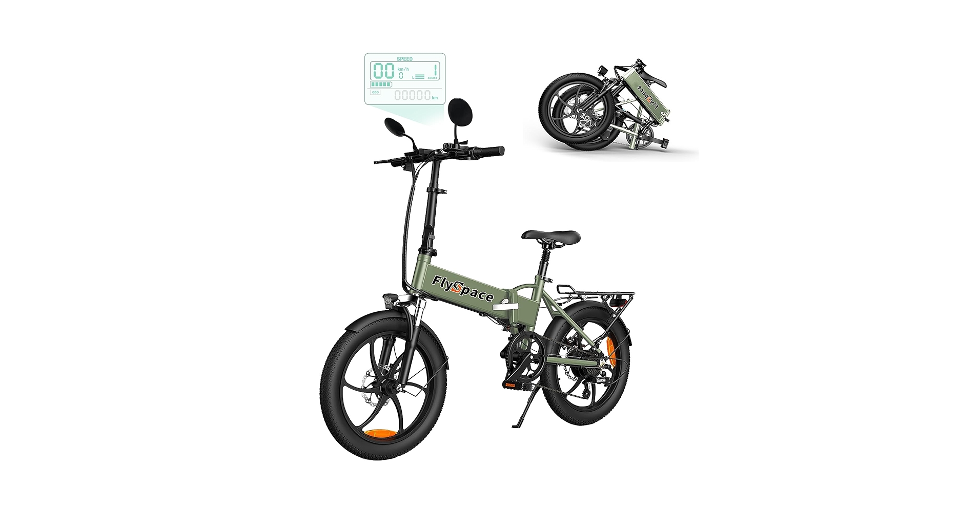 Amazon | FlySpace 電動自転車 最大続行距離110km 36V10.4AH