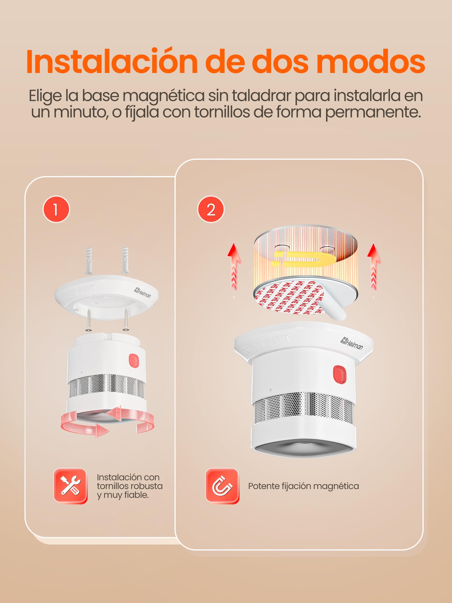 Heiman Smart HS1SA-E Plus - Detector de humo (3 unidades)