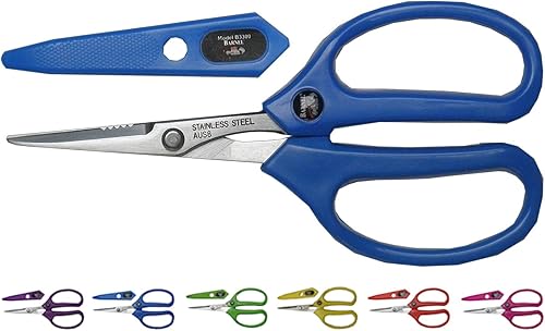Barnel B3300 Tijeras florales y paisajísticas resistentes de 8 pulgadas (paquete de 6 colores surtidos)