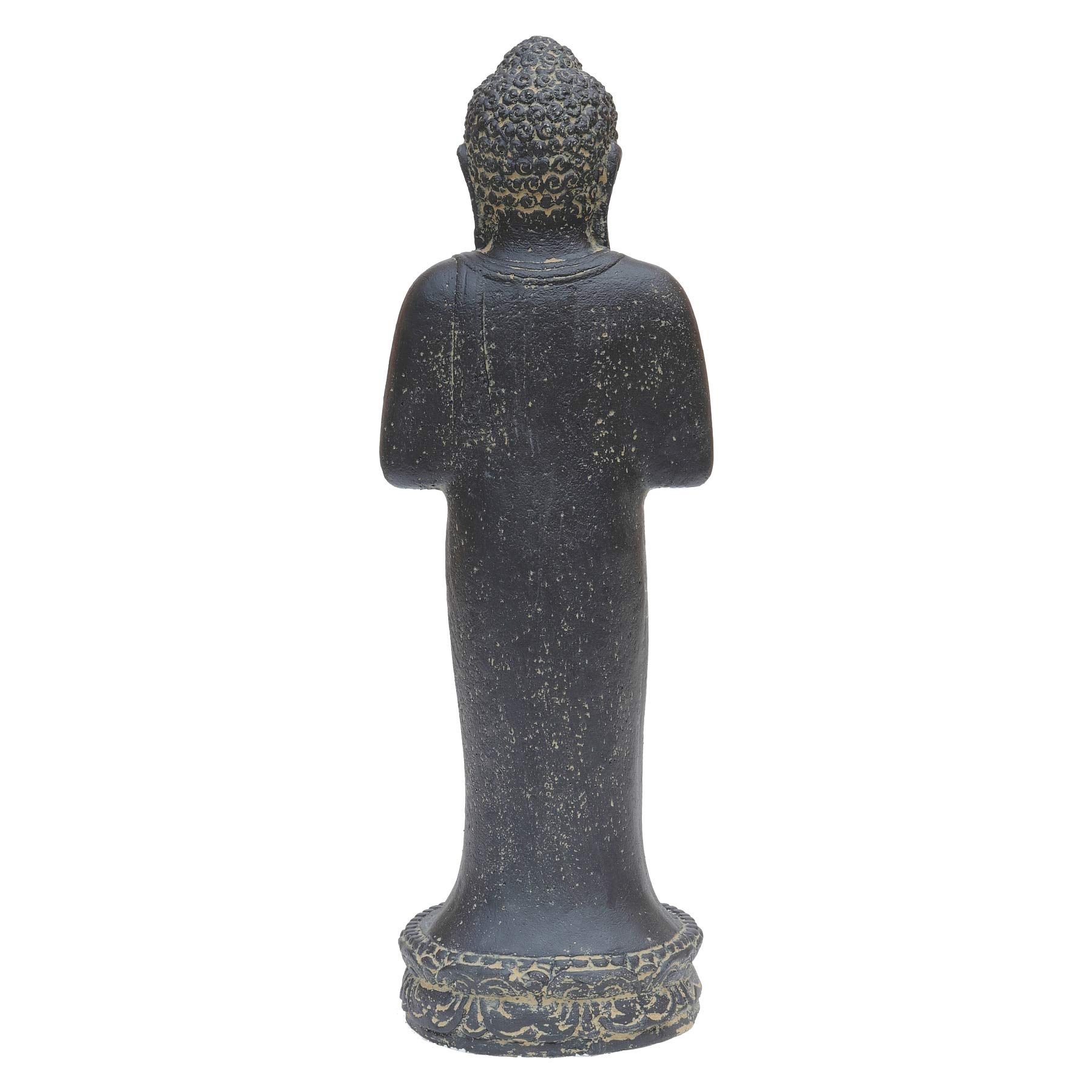 STONE Art & More Buddha-Kopf Steinstatue, 50 Cm Hoch, Frostfester Steinguss, Antique-Finish – Für Garten, Terrasse Oder Innenraum