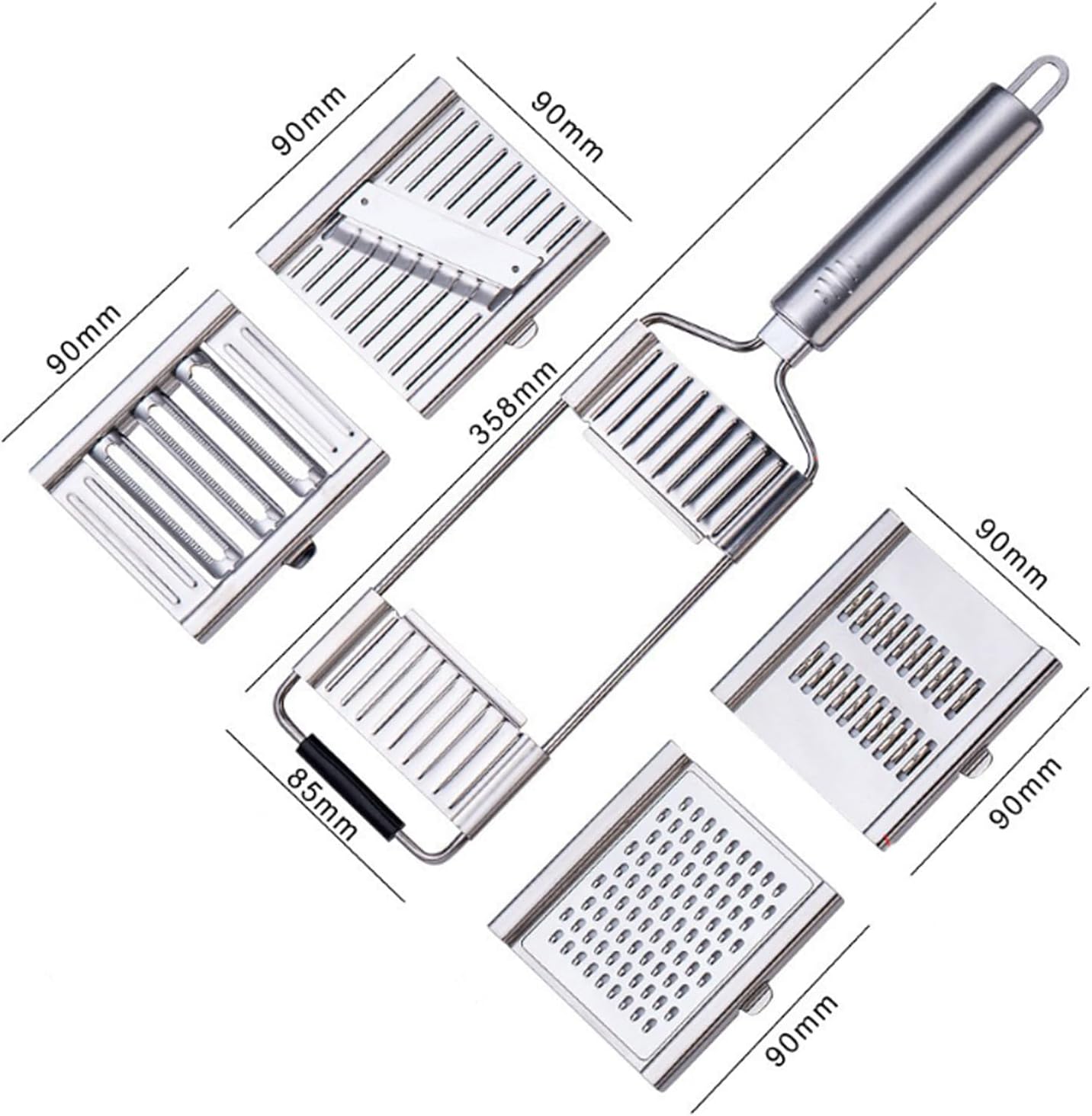 Multi Purpose Fruit & Vegetable Slicer Peeler, 4 in 1 Multi Function Vegetable Slice Dicer Slicer Knife Grater, MultiPurpose Vegetables Cutter (1)