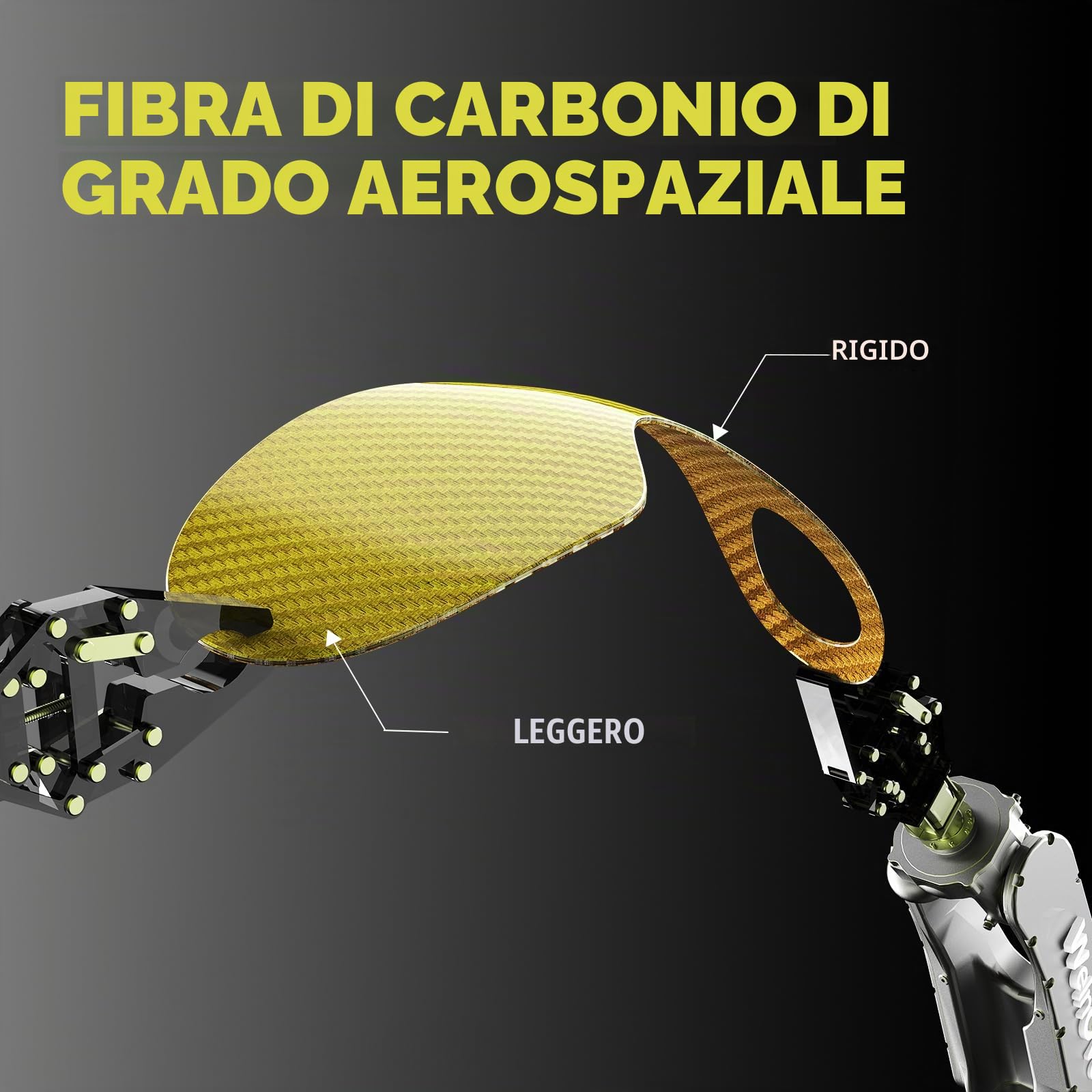 Solette in fibra di carbonio con supporto arco plantare, suola ammortizzante per lo sport attivo, ritorno energia e protezione lesioni, non per scarpe con tacchi o strette