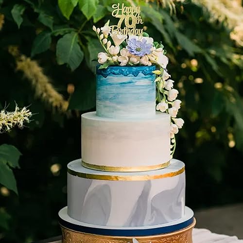 Miniatura 5 de Decoración para tarta de feliz cumpleaños 70, decoración para tarta de cumpleaños 70, decoración de cumpleaños 70, decoración de fiesta de 70