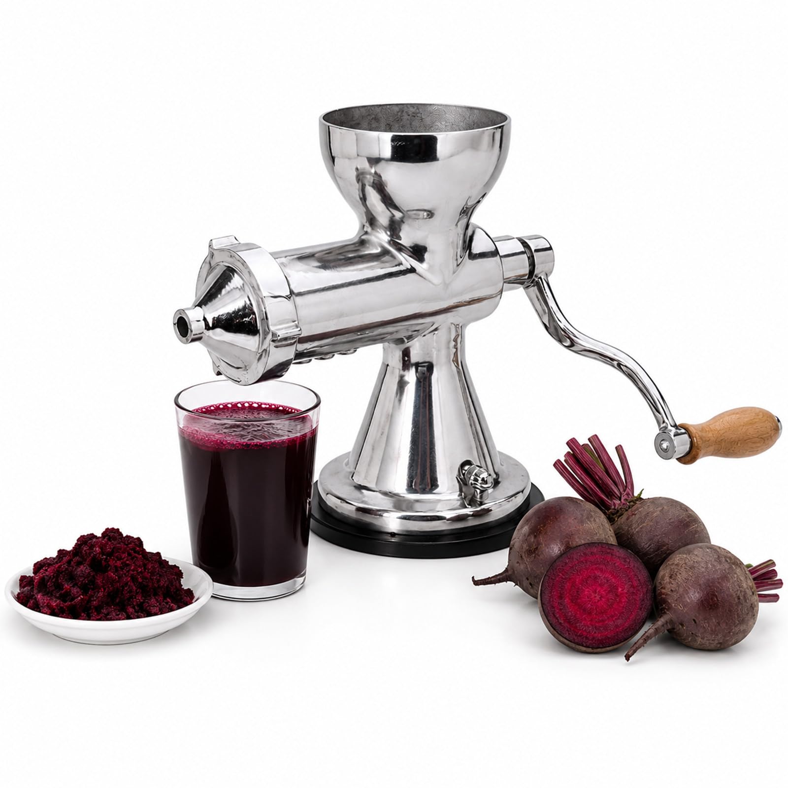 Wangyingxu Manual Wheatgrass Juicer, Stainless Steel Hand Crank Wheatgrass Juicer, Hand Fruit& Vegetables Squeezer, Suction Cup Base, for Orange Lemon Pomegranate Citrus