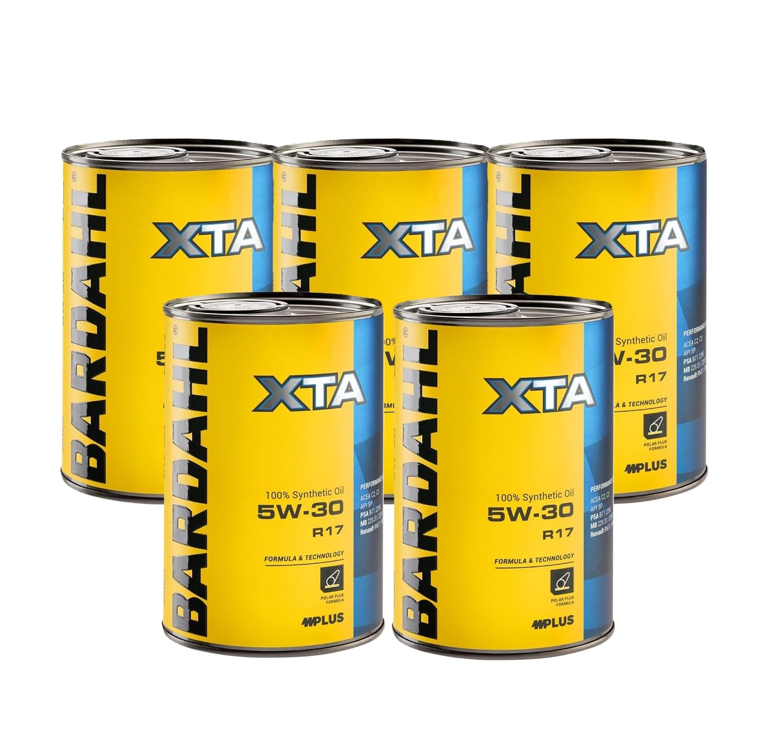 Bardahl - XTA R17 5W-30 5 LT Olio Motore per Auto, Lubrificante per Vetture Benzina e Diesel Equipaggiate di DPF o FAP, Pulisce gli Organi del Motore, con Formula Anti-Usura