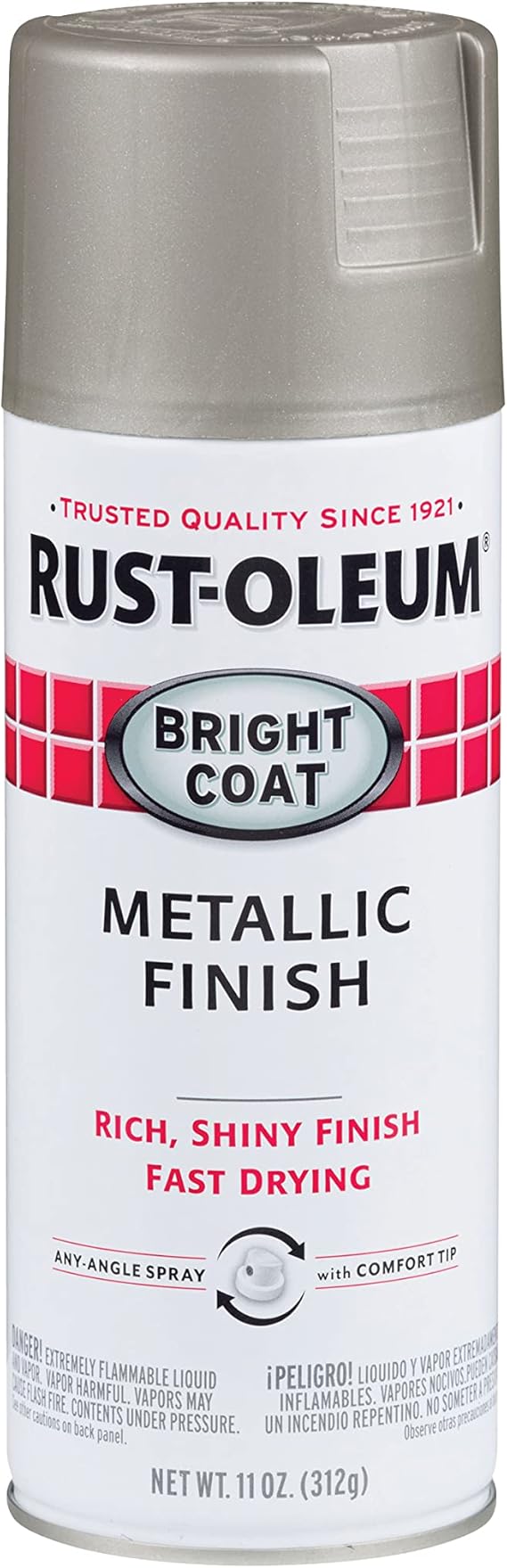 RustOleum 7715830 Stops Rust Bright Coat Metallic Spray Paint, 11 Ounce (Pack of 1), Aluminum