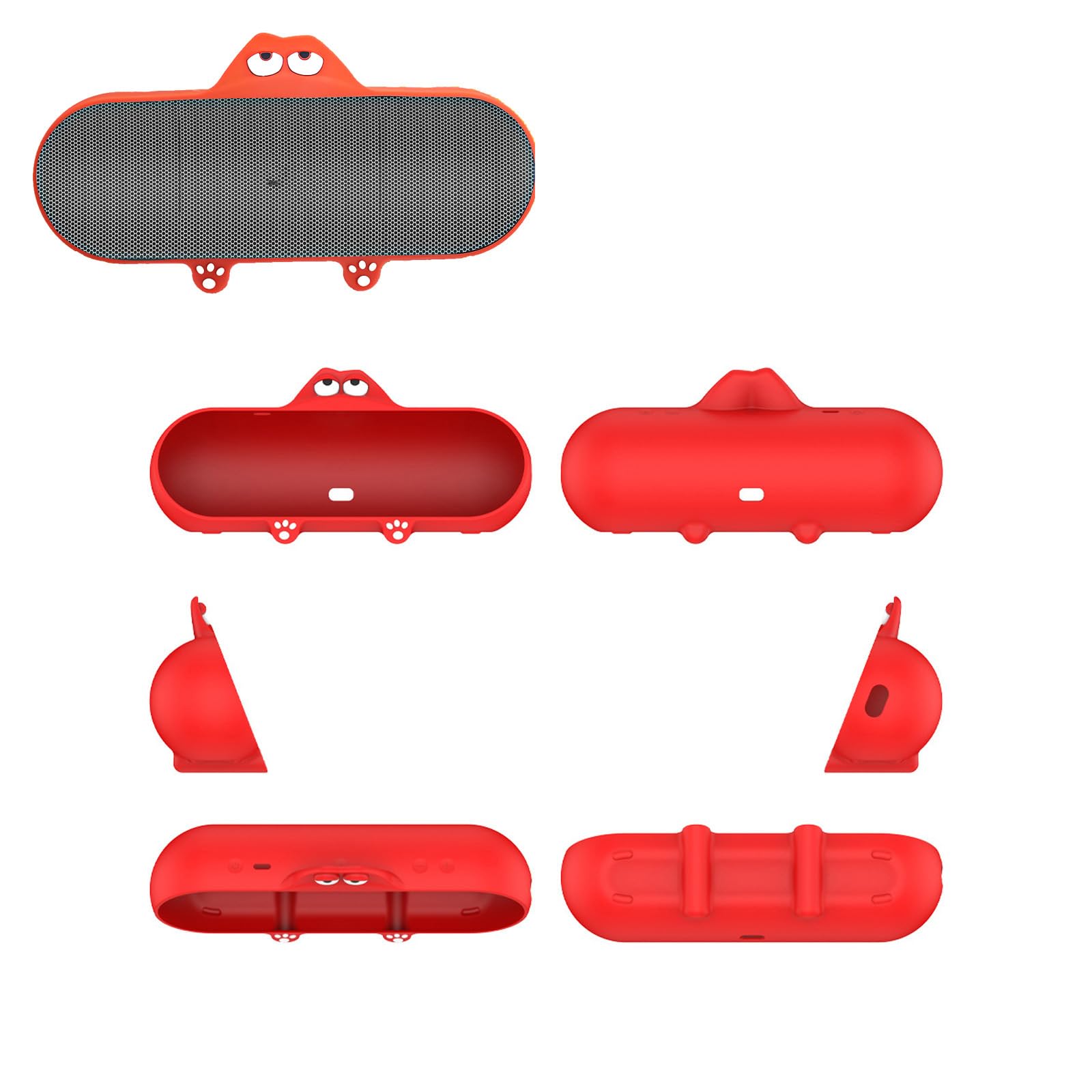 TEHAOUU Silicone Case for Beats Pill 2024 Release Bluetooth Speaker Travel Carrying Case Anti Collision Anti Drop Dustproof Beats Pill Stand Up Shell