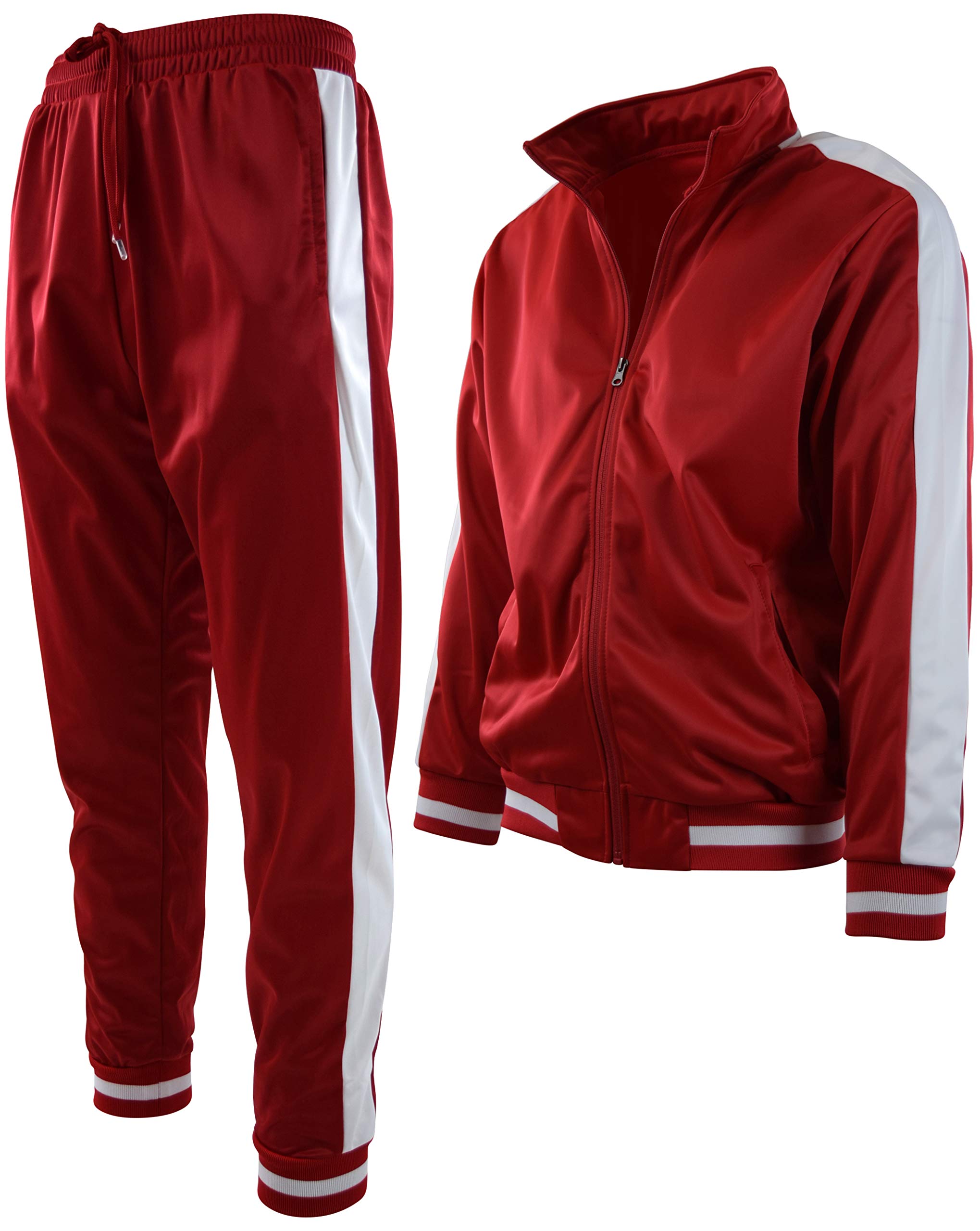 Mens Athletic 2 Piece Tracksuit Set