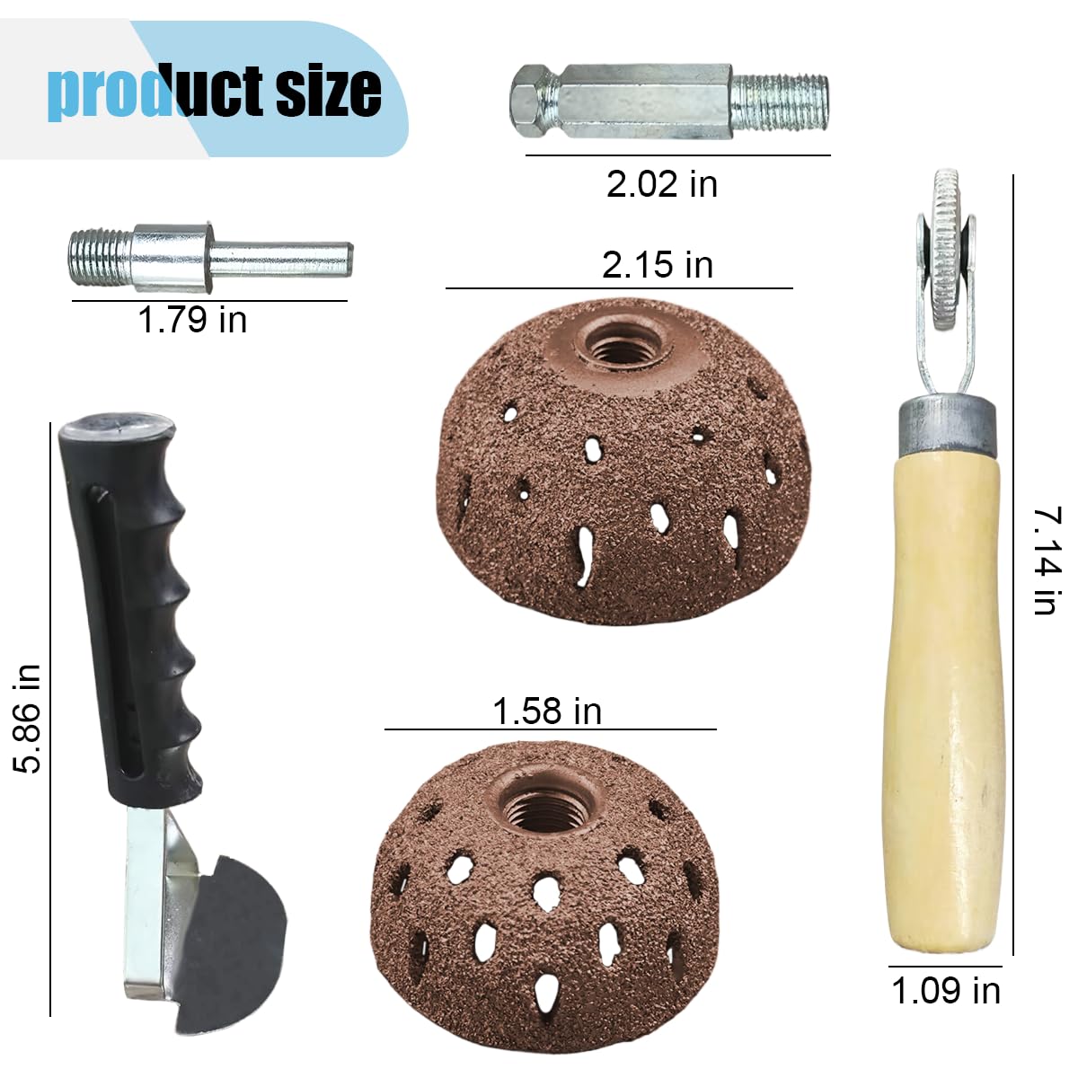 Zestaw narzędzi do naprawy opon z kółkami polerskimi 42 mm, 55 mm, ze stali wolframowej, do naprawy opon, do samochodu, motocykla, roweru, akcesoria do szlifowania i polerowania opon,