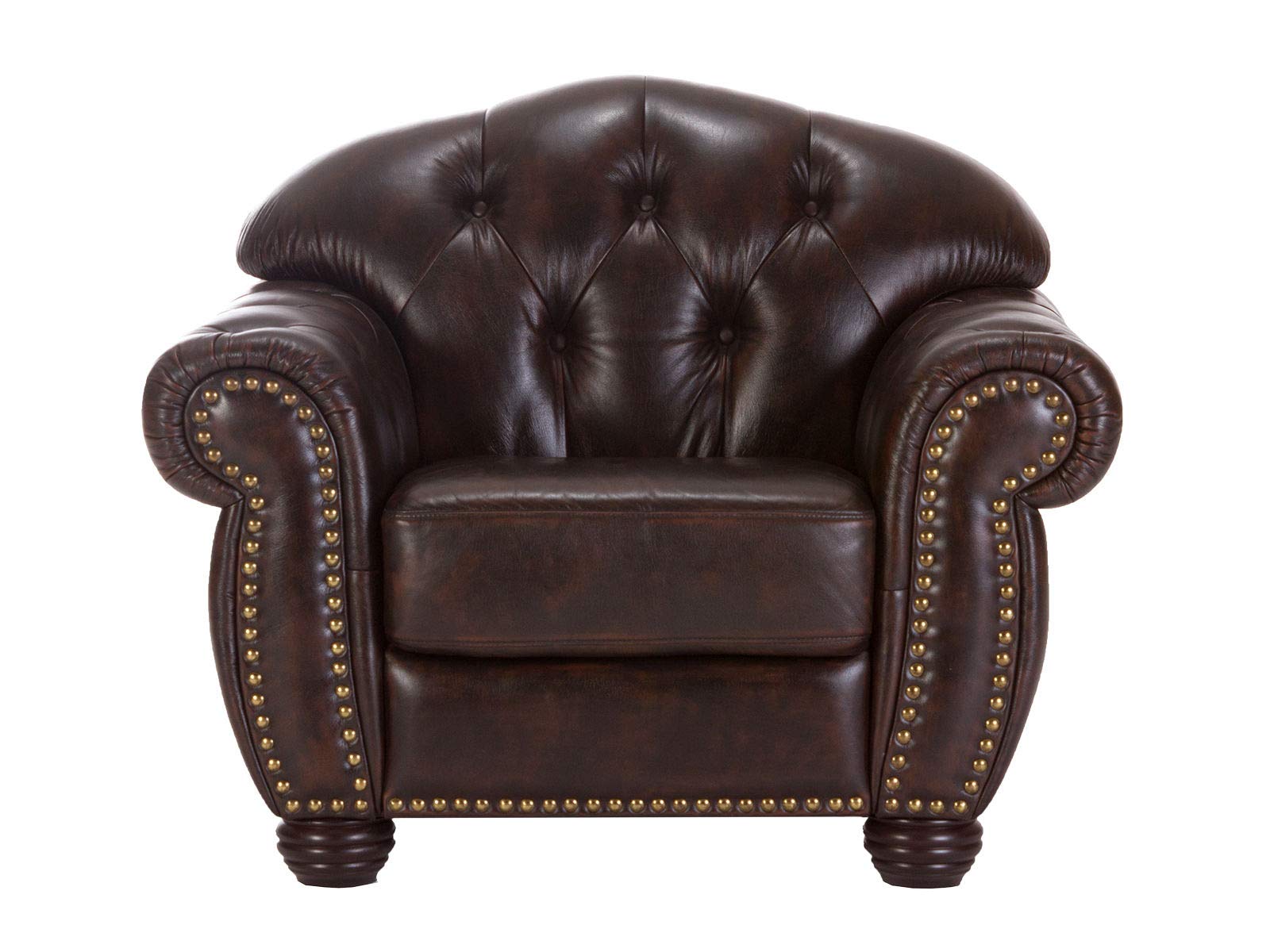 Woodkings Chesterfield Sessel Hereford Echtleder antik Braun | Bürosessel, Federkern, Clubsessel, Englisches Leder, Unikat