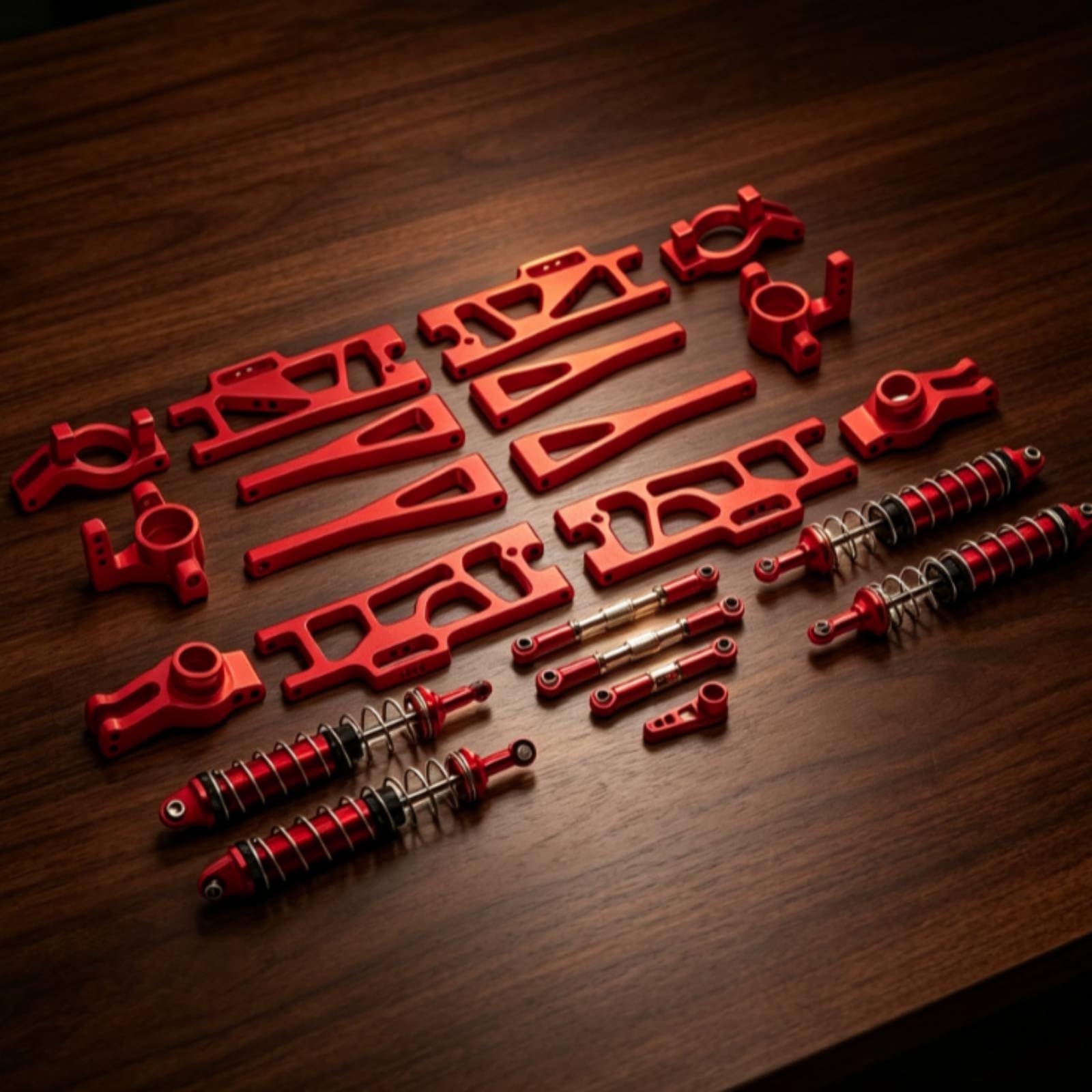 Kit di Aggiornamento Rc Rinforzato Braccetti Sospensione Rc Regolabile Ricambi per Modellisti, Oro