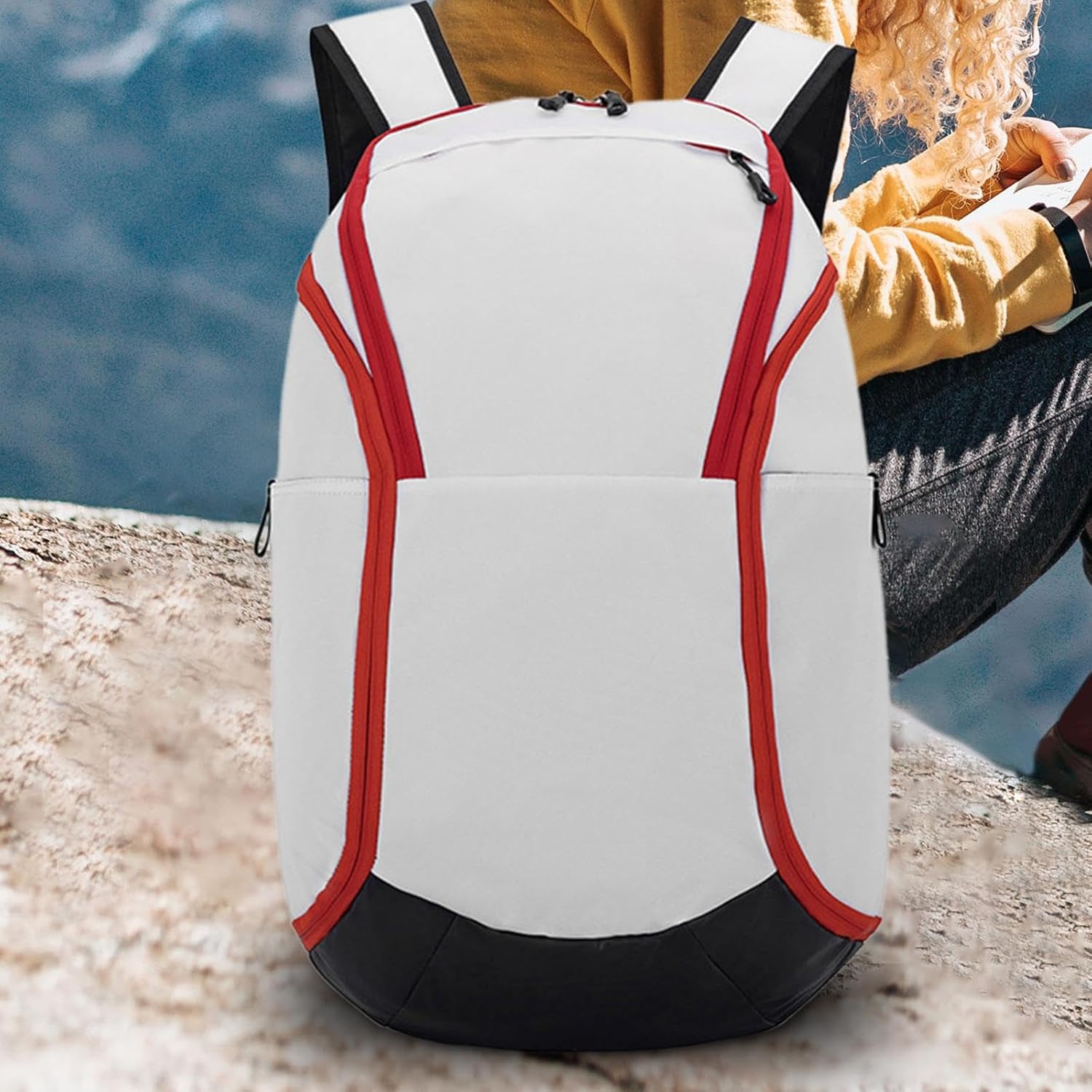 Basketball Backpack Sport Equipment Bag with Separate Ball Holder Large Gym Bag for Basketball