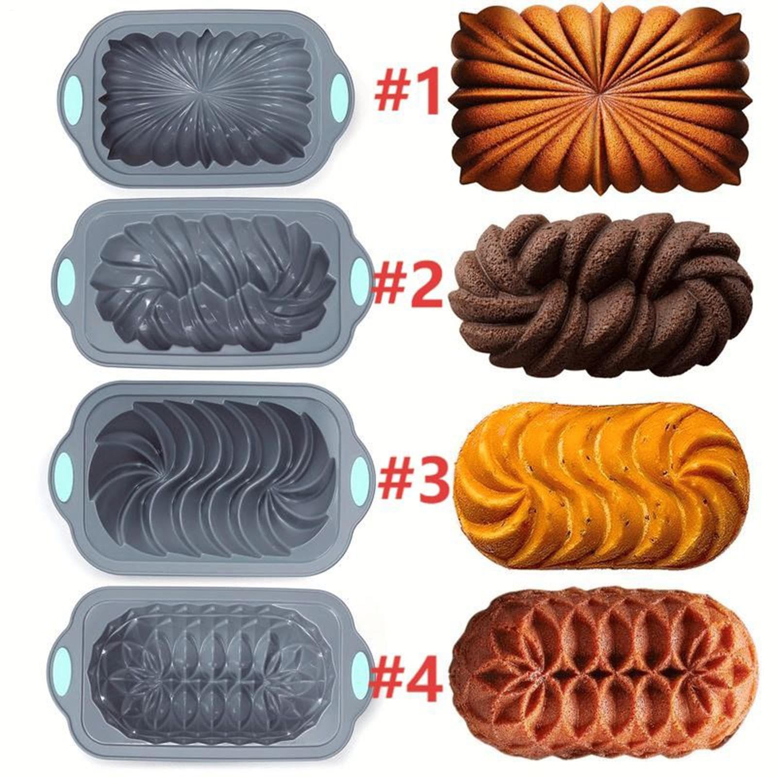Molde Silicona Pan Resistente Al Horno, Reutilizable, | 4 Piezas Molde Pan De Sándwich Para Pasteles, Brownies, Pastel De Carne, Tartas, Lasaña, Quiches Y Ocasiones Especiales