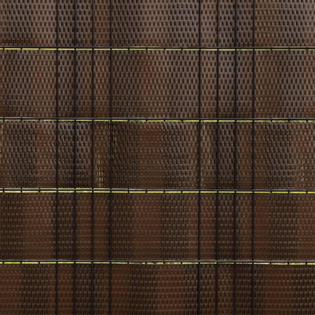 Tidyard Paravents de Balcon 10pièce Marron et Noir 255x19cm résine tressé, Pare-Vue Brise Écran d'intimité de Jardin, Brise-Vue pour Balcon, Extérieur, Terrasse