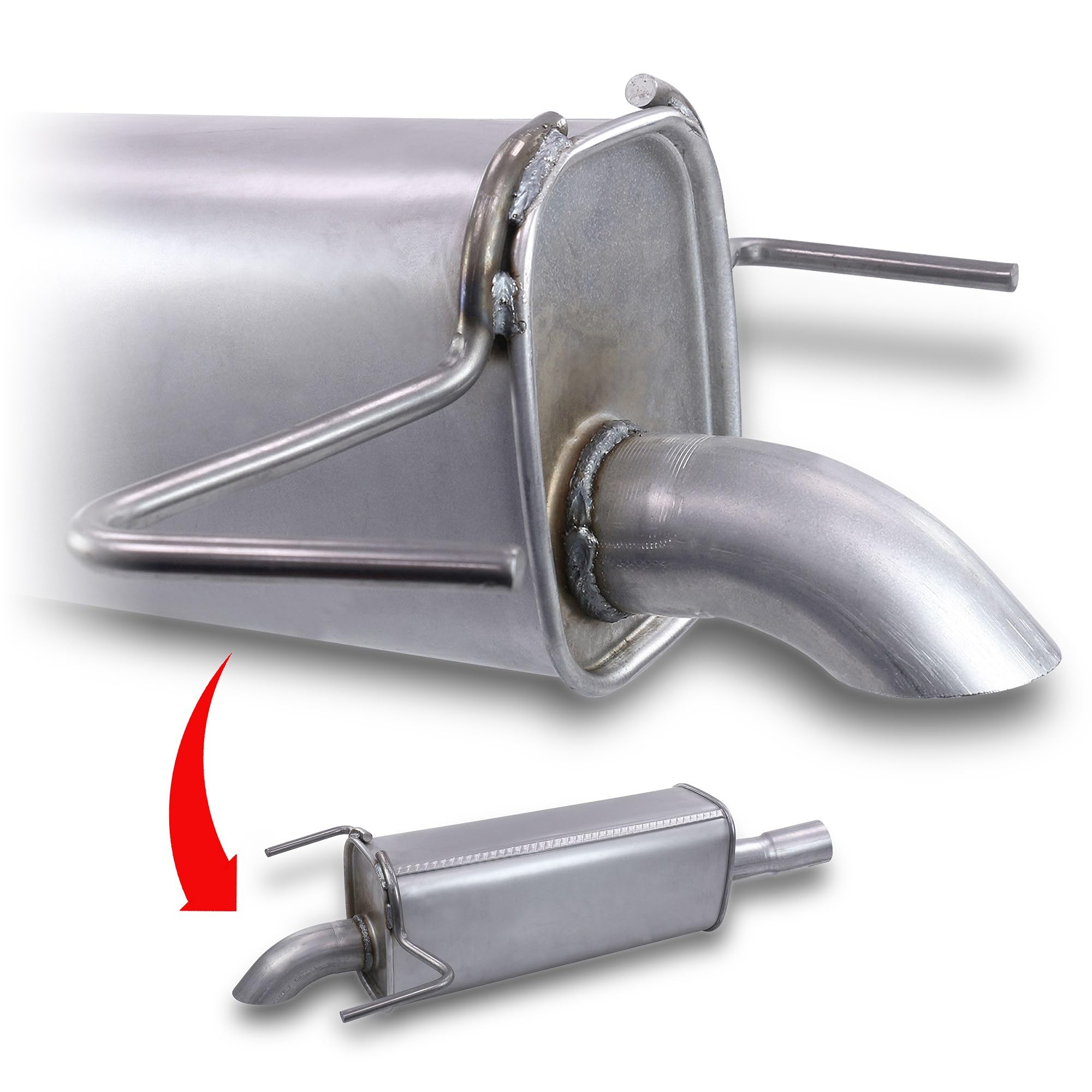 ATEC Germany Set di silenziatori di scarico 1x Silenziatore posteriore, con