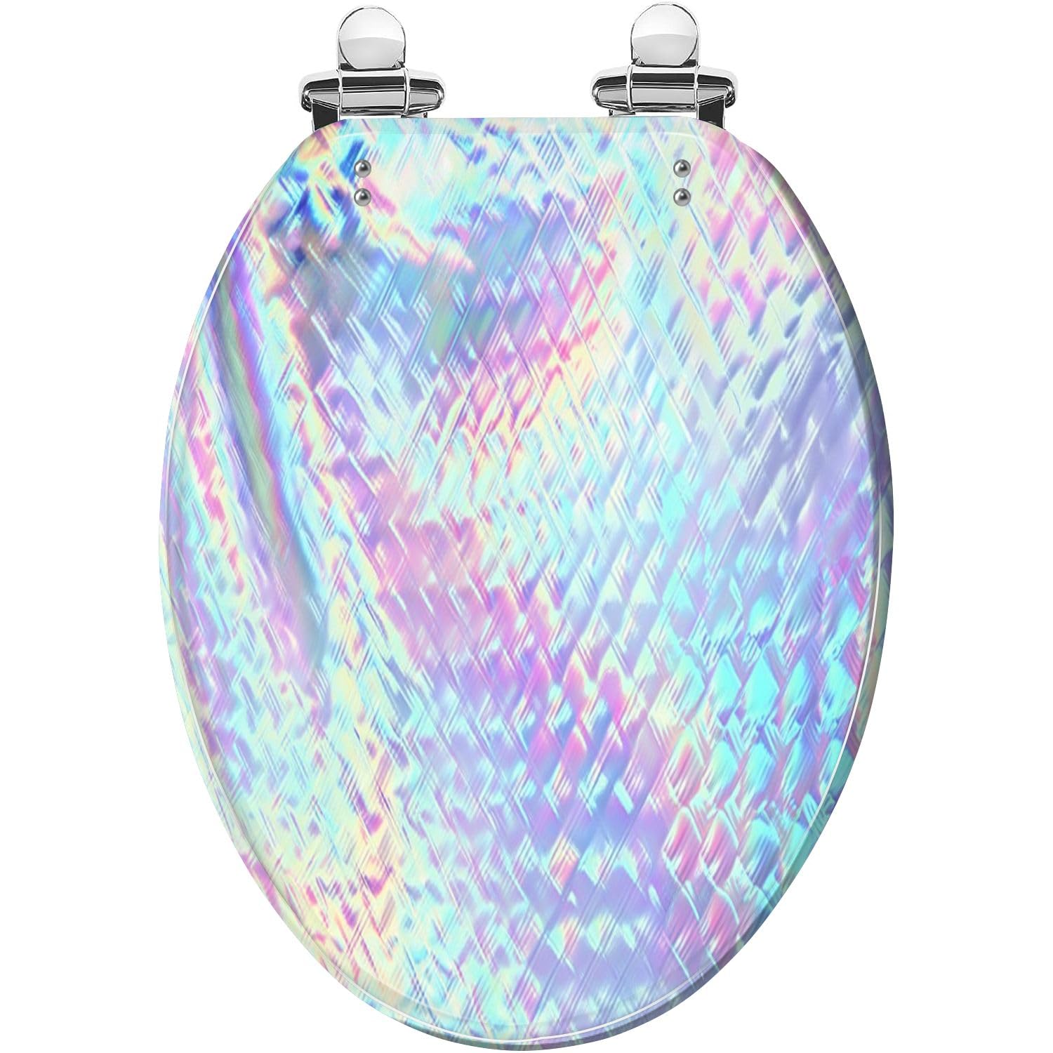 Decorative Elongated Toilet seat - Colourful Resin, Quietly Close, Quick Release Hinges, Cover Bumpers, Easy to Install Clean, seat, Elongated, Colourful, Decorative, Toilet, Resin