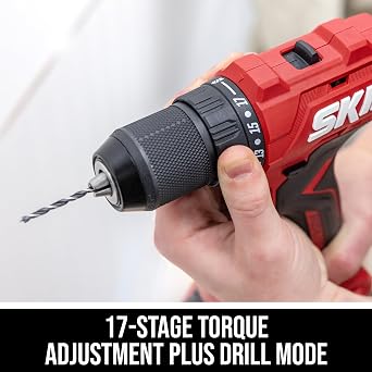 SKIL PWR CORE 20 Brushless 20V 1/2-Inch Drill Driver Kit, Includes 2.0 Ah Battery and Charger - DL6280B-10