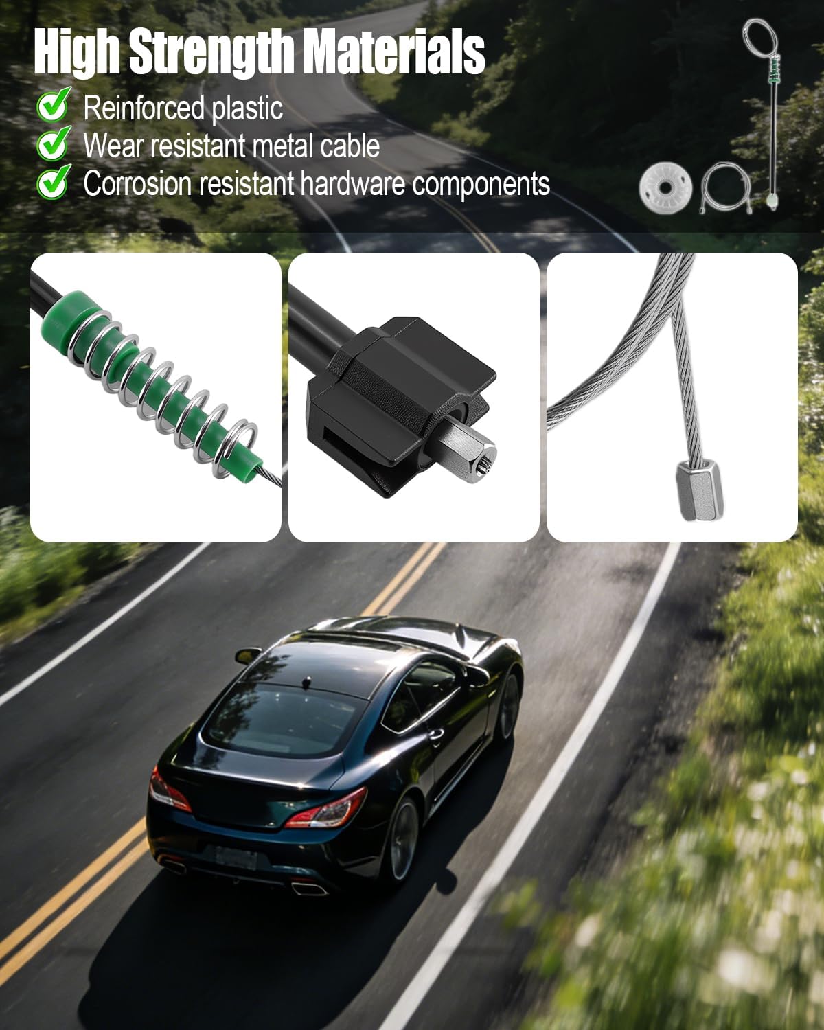 AP367395 Window Regulator Repair Kit Fit for Hyundai Genesis Coupe 2010-2016, Front LH or RH