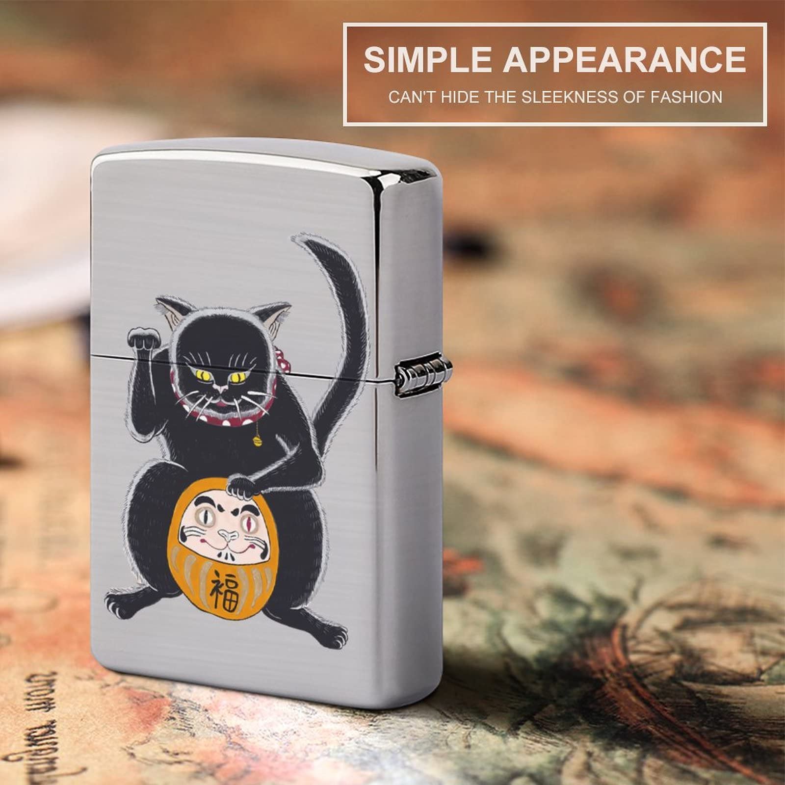 Amazon.co.jp: ジッポライターカバー 除災招福 日本の猫妖怪 Zippo兼用