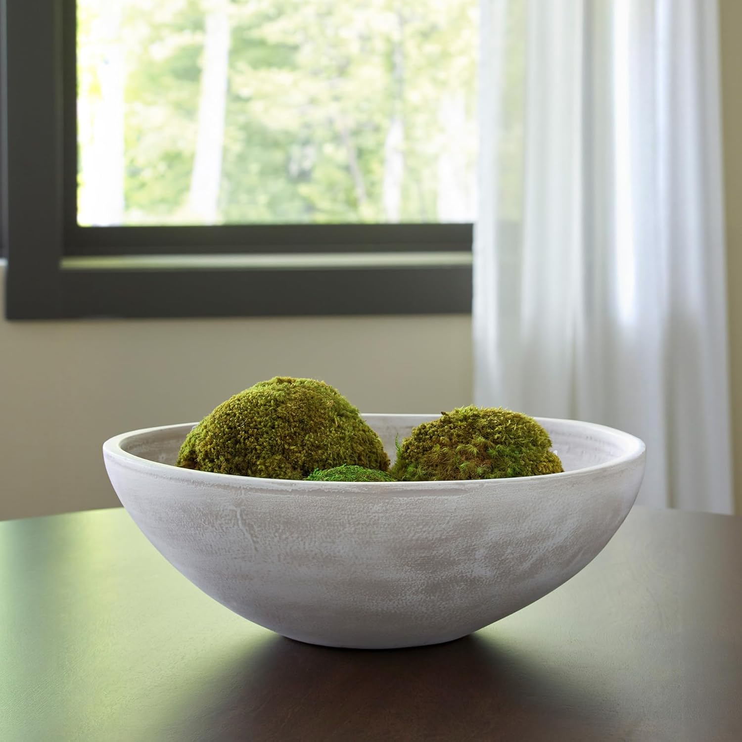 Signature Design by Ashley Meadie Casual Distressed Terra Cotta Round Bowl, White