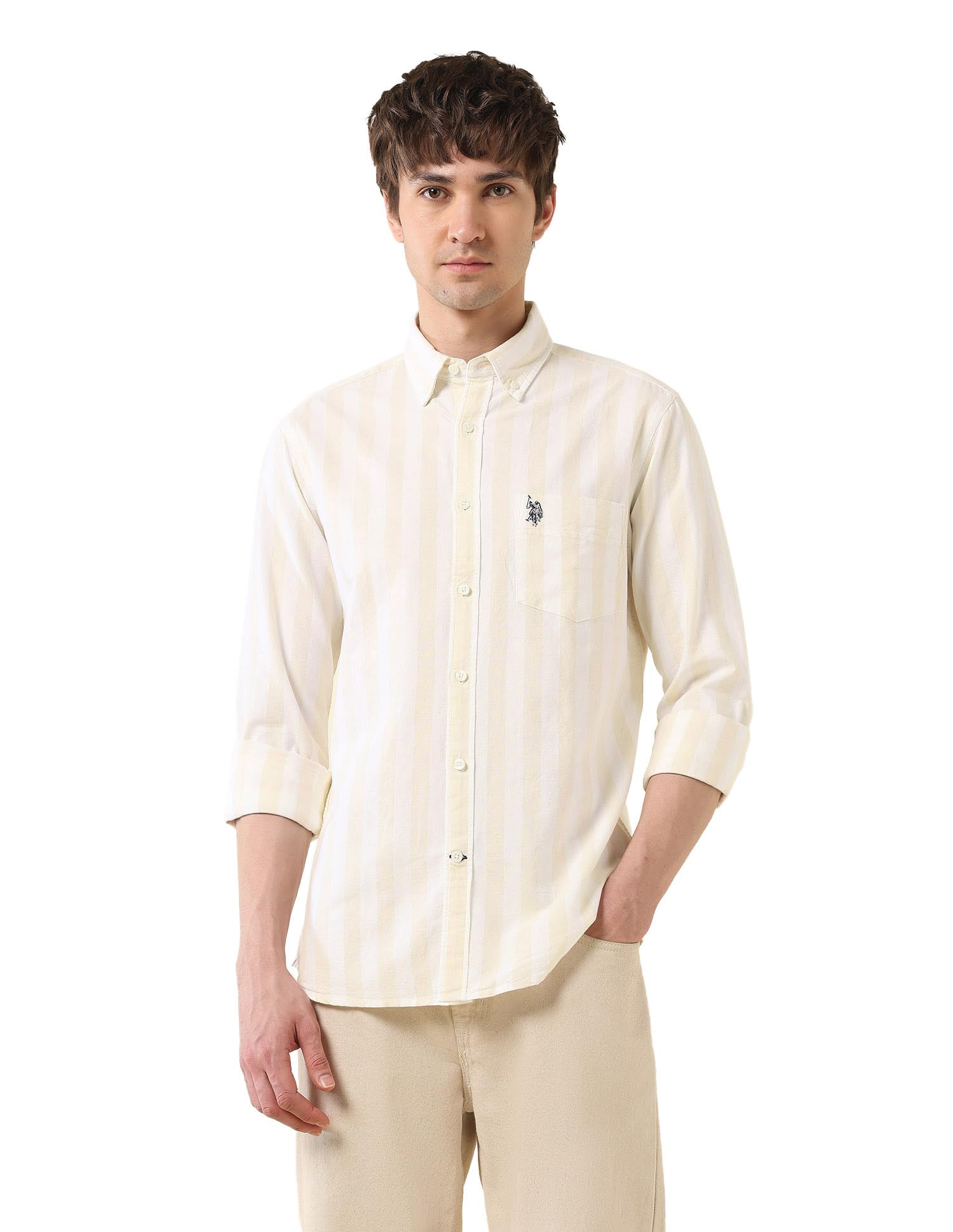u.s. polo assn. Men's Striped Regular Fit Shirt-picture-46