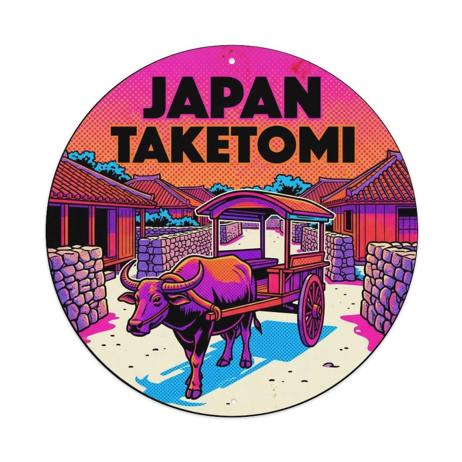 Japan Taketomi Island Ocean Coastal Travel Metal Tin Sign