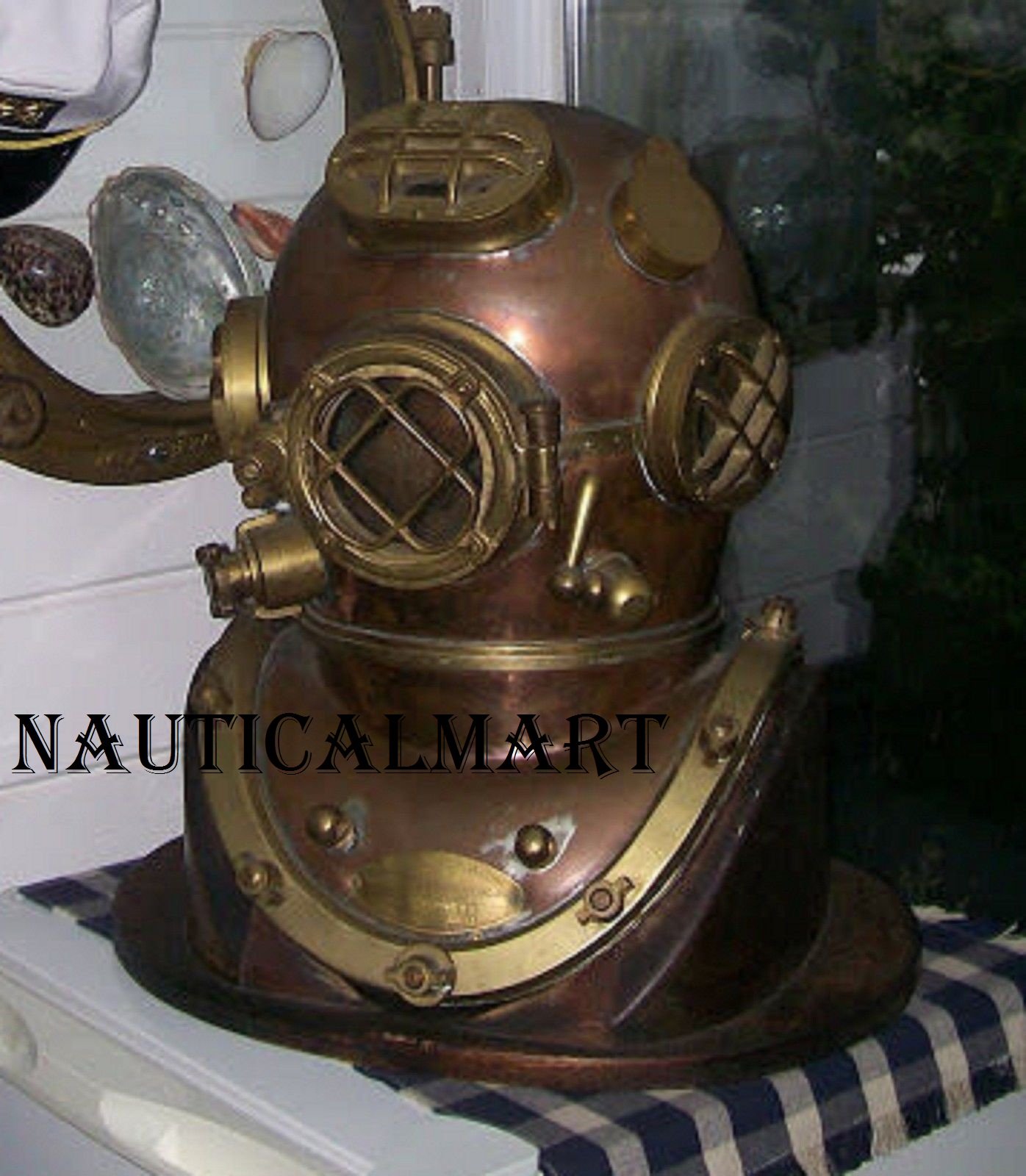 Morse US Navy Mark V Diving Divers Helmet Antique Full Size 18'' Diver's Collection
