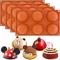 Vista 16 de FUNSHOWCASE 24 cavidades Mini Semi Esfera Medio Ronda Silicona Molde Chocolate Teacake Fondant Candy Tray 1inch Cavidades