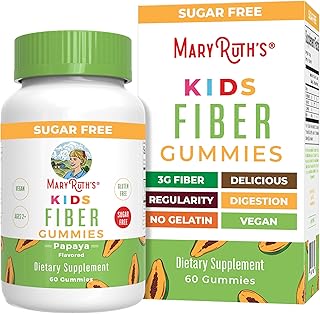 MaryRuth's Fiber Gummies for Kids | 2 Month Supply | Sugar Free | Kids Fiber Gummies Ages 2+ | Fiber Supplement with Prebi...