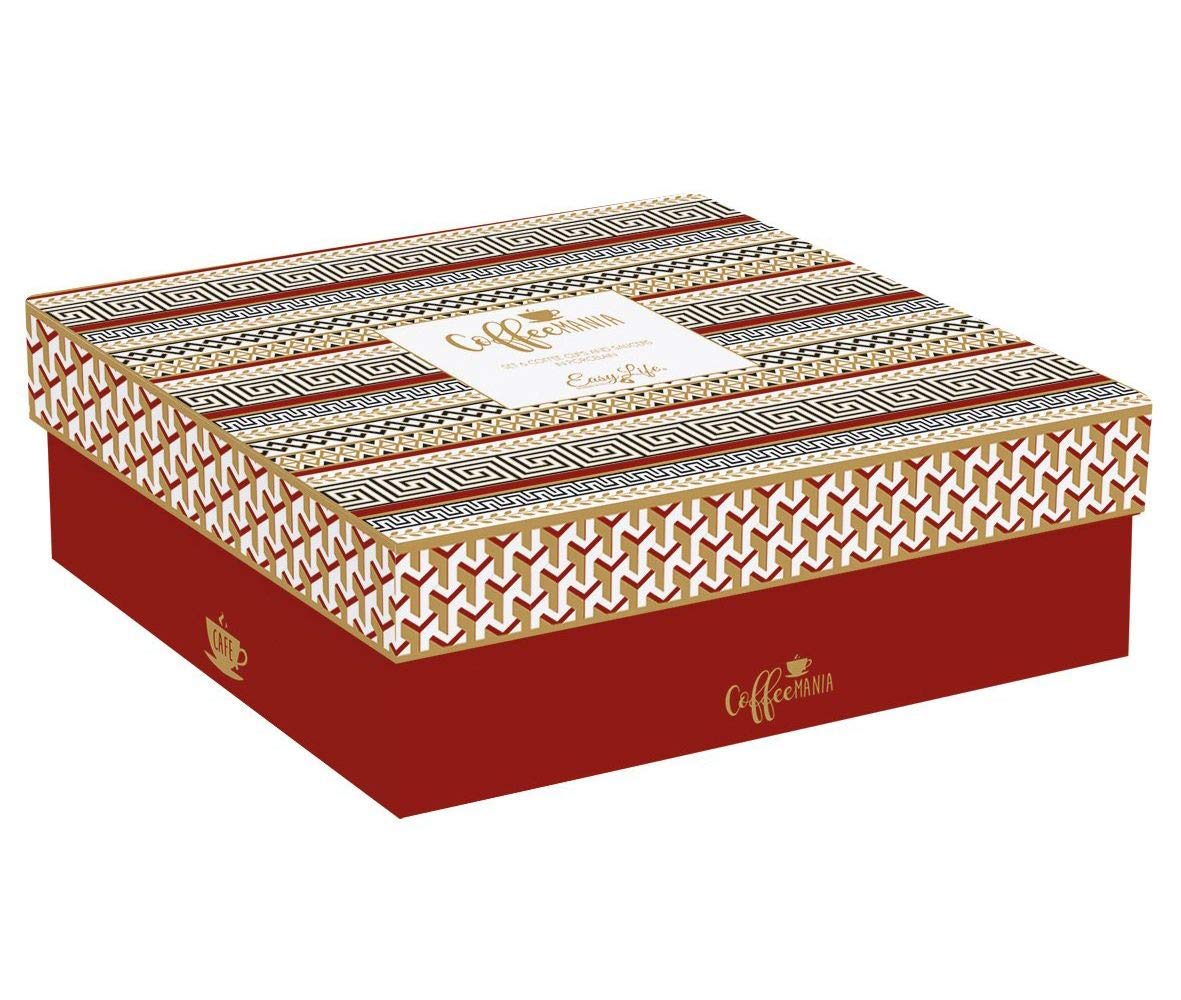 EASY LIFE Set 6 tazzine da caffè con piattini in porcellana 100 ml NEOC126
