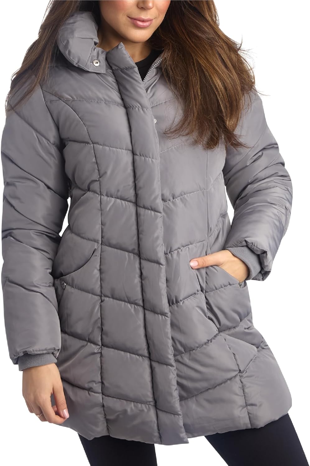 Steve Madden Womens Long Puffer Coat - Heavyweight Insulated Fall Winter Jackets for Women Windproof Long Length Bubble Parka