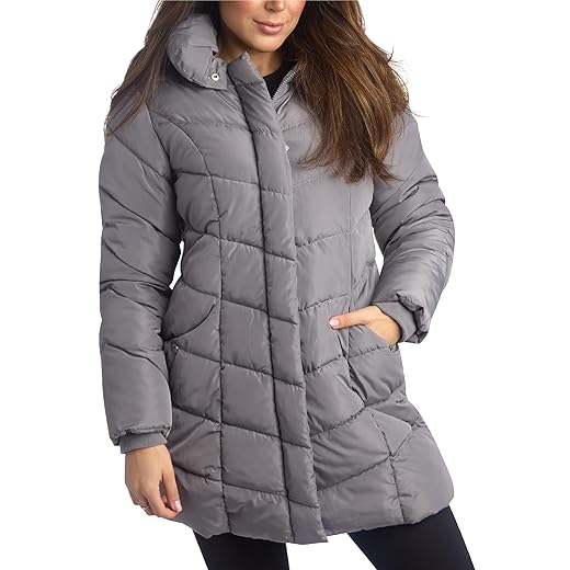 Steve Madden Womens Long Puffer Coat - Heavyweight Insulated Fall Winter Jackets for Women Windproof Long Length Bubble Parka