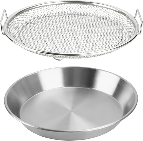 Bandeja de filtro de aceite, coladores de canasta de drenaje de malla de acero inoxidable, accesorios para freidora de aire para drenar alimentos