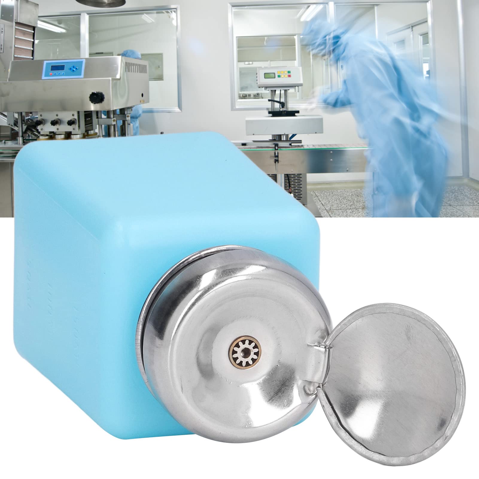 ESD Safe Anti-Static Solvent Dispenser 200ml, Distributore Liquido in Acciaio Inossidabile, Bottiglia Blu Resistente