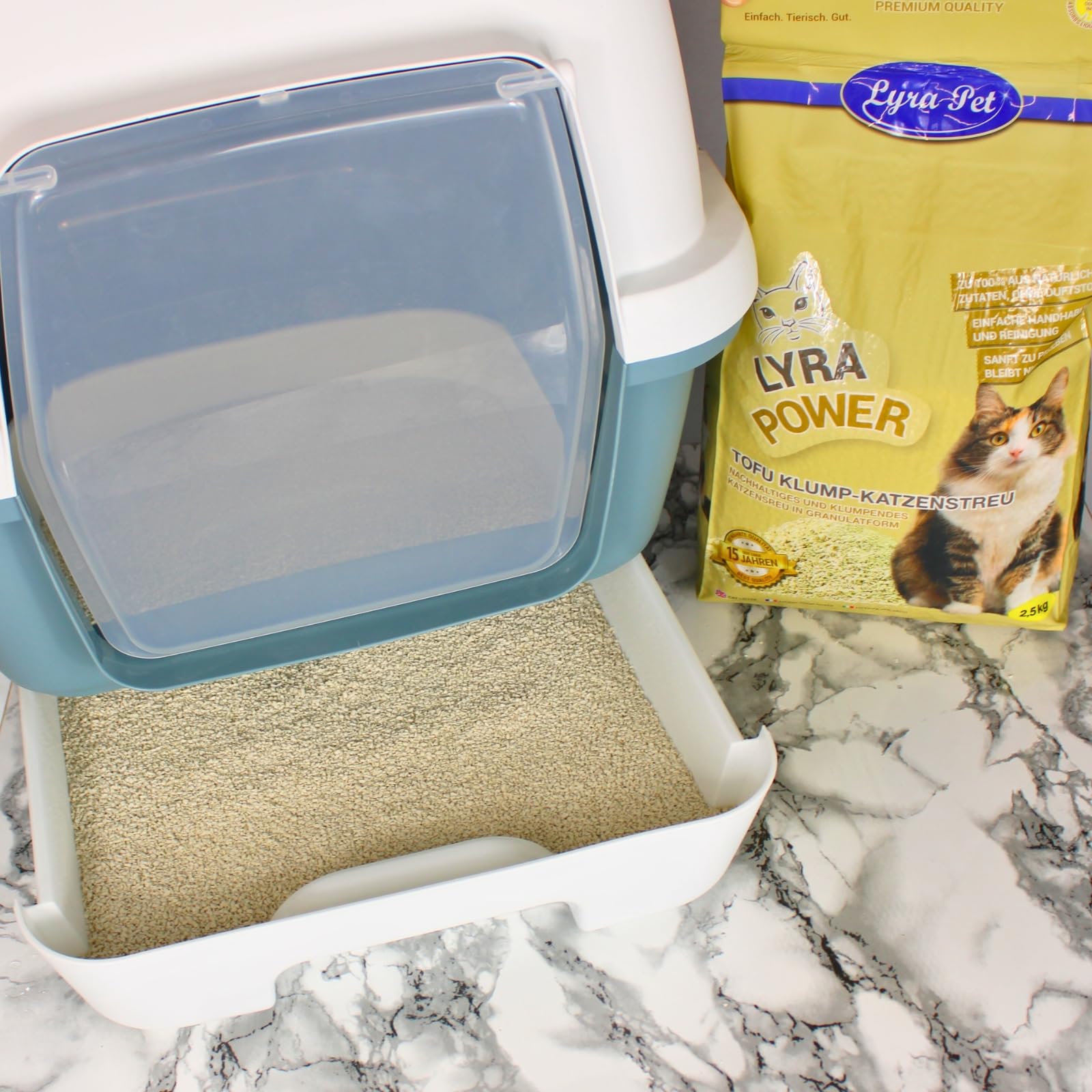 Lyra Pet® 15 kg litière pour Chats Tofu agglomérante, sans poussière