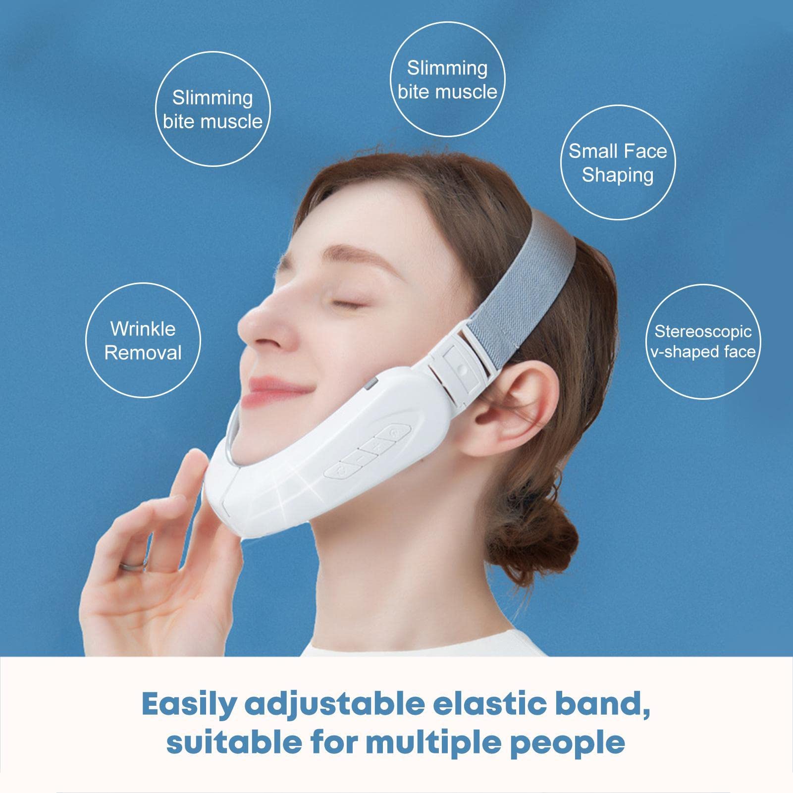 ボディ・フェイスケア V-Lift Machine+Les Glisse Dispositivo V Lift Face,Masajeador portátil de formación facial en