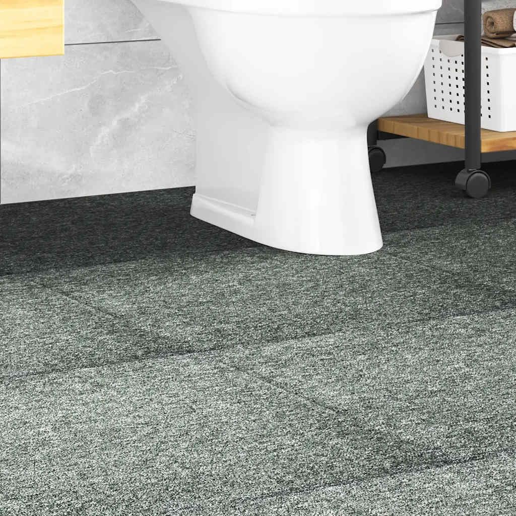 vidaXL 20x Teppichfliesen Selbstliegend Bodenbelag Teppichboden Teppich Fliese Fliesen Schutzmatten Matten Teppichplatten 5m² 50x50cm Grün