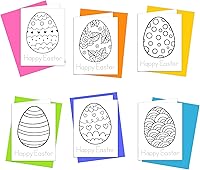 Vista 42 de Tarjetas para colorear: Happy Go Lucky Stationery Juego de 6 tarjetas para que los niños coloreen y practiquen la escritura de cartas, 100%