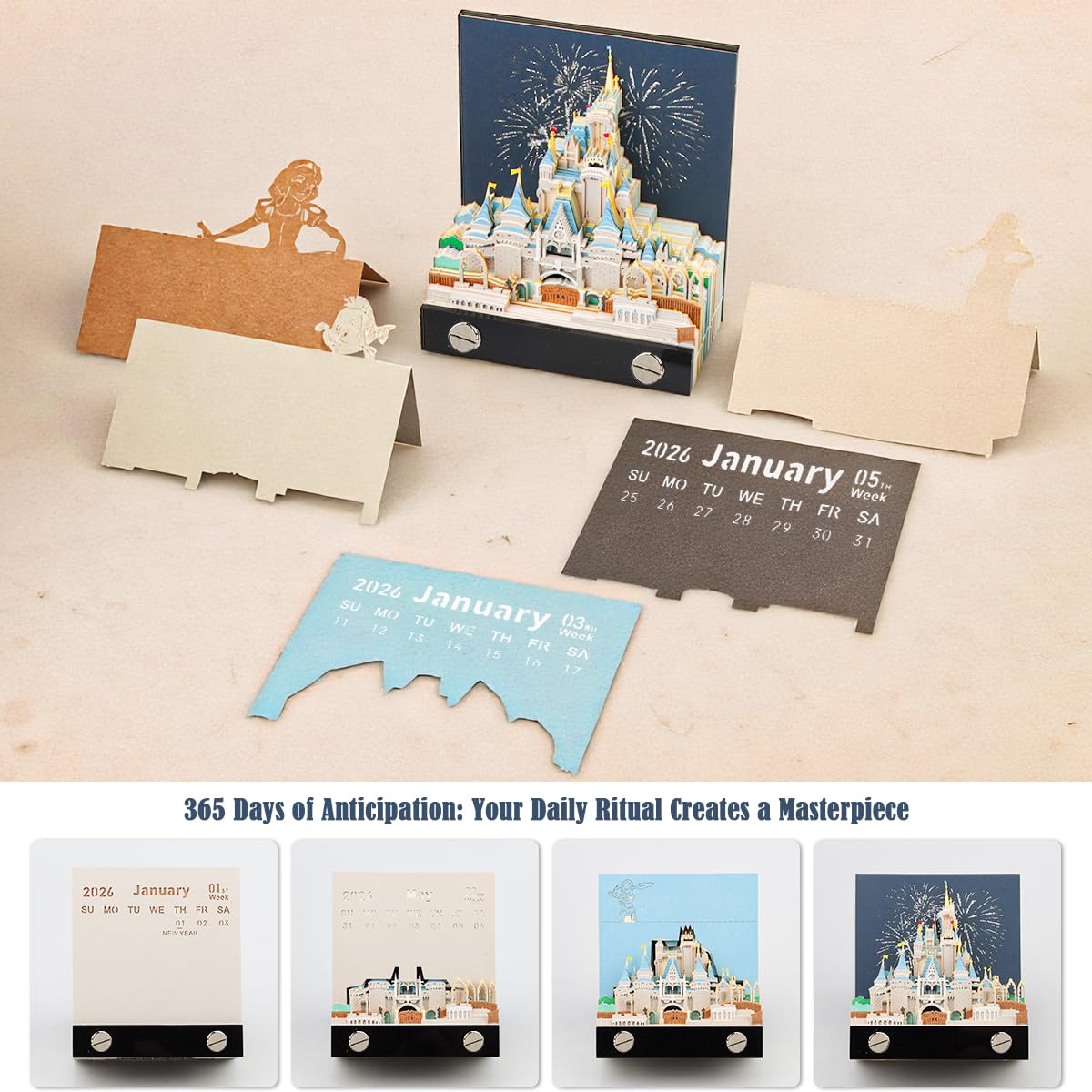 Kreative Haftnotizen, 3D-Papierskulpturen, Memoblock, Nachfüllpackung