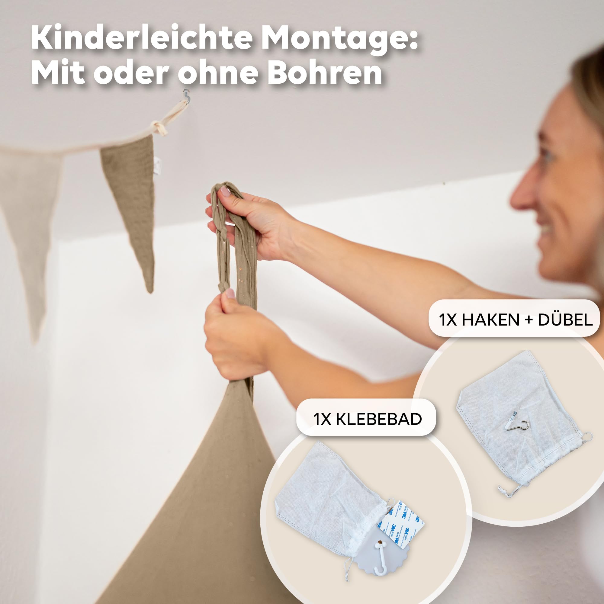 lilimaus Ciel de lit - Baldaquin pour chambre d'enfant - 100 % mousseline de coton - Ciel pour lit de bébé, lit d'enfant ou coin douillet - Décoration de chambre de bébé - Cadeau pour filles et