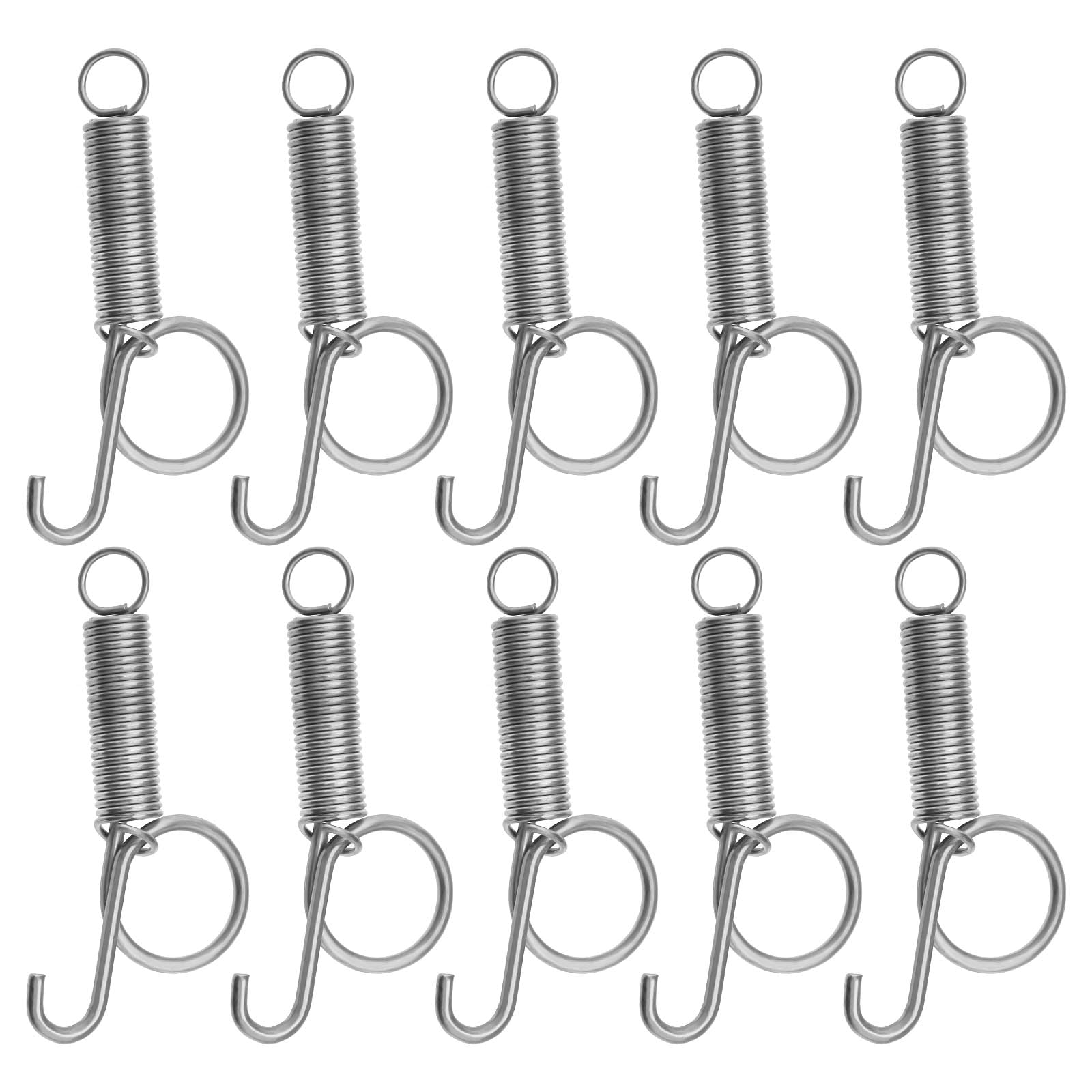 The Lord of the Tools 30Pcs Spring Hook Cage Spring Cage Door Hooks Iron Spring Wire Latch Hook Cage Door Fixing Tools for Chickens Pigeons Rabbits 75mm