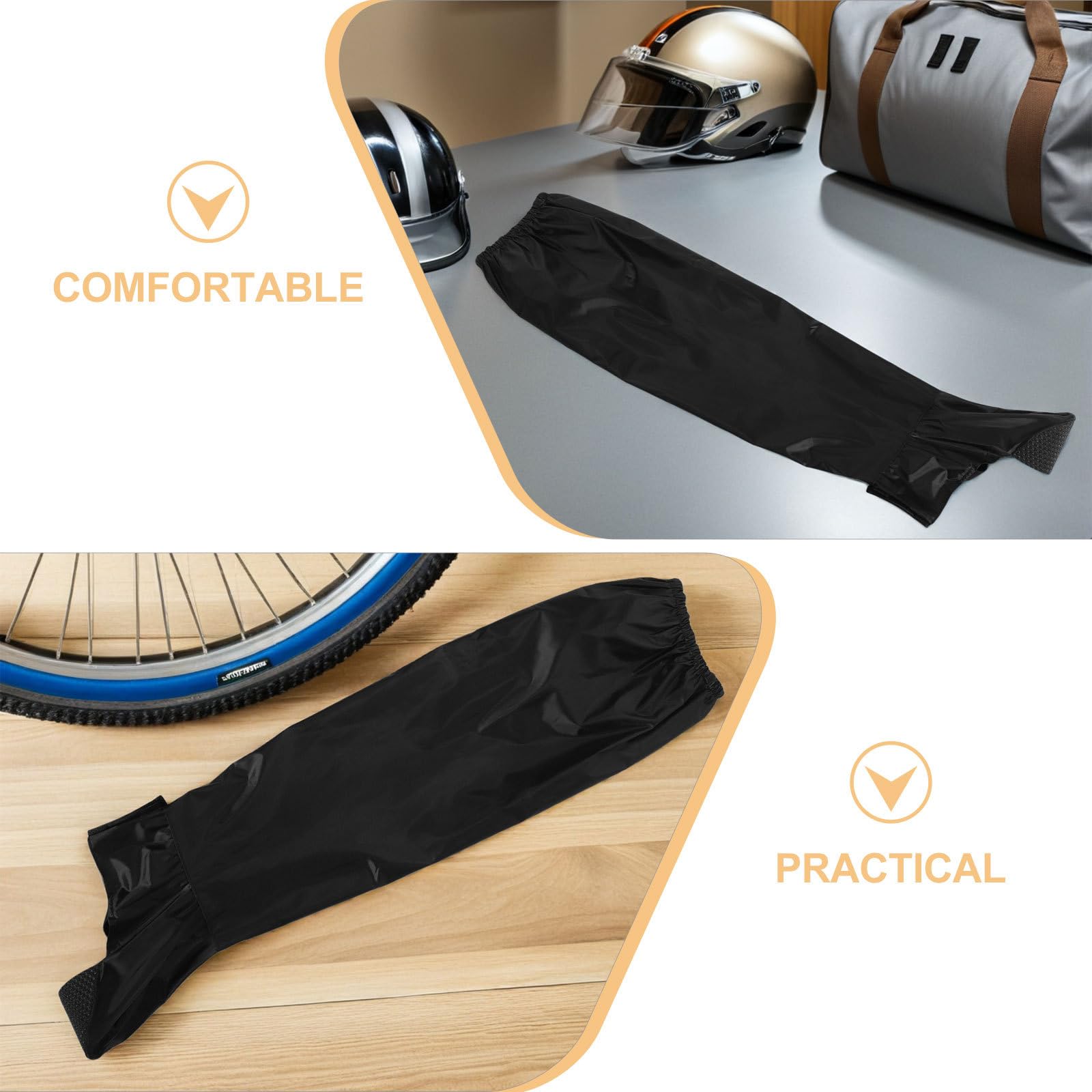 Couvre-Chaussures de Cyclisme Imperméables Noir L, 2 Paires