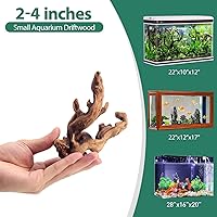 Vista 2 de WDEFUN Madera flotante natural para decoración de acuarios, 10 piezas de madera flotante pequeña de 2''-5'' para decoraciones en peceras, reptiles