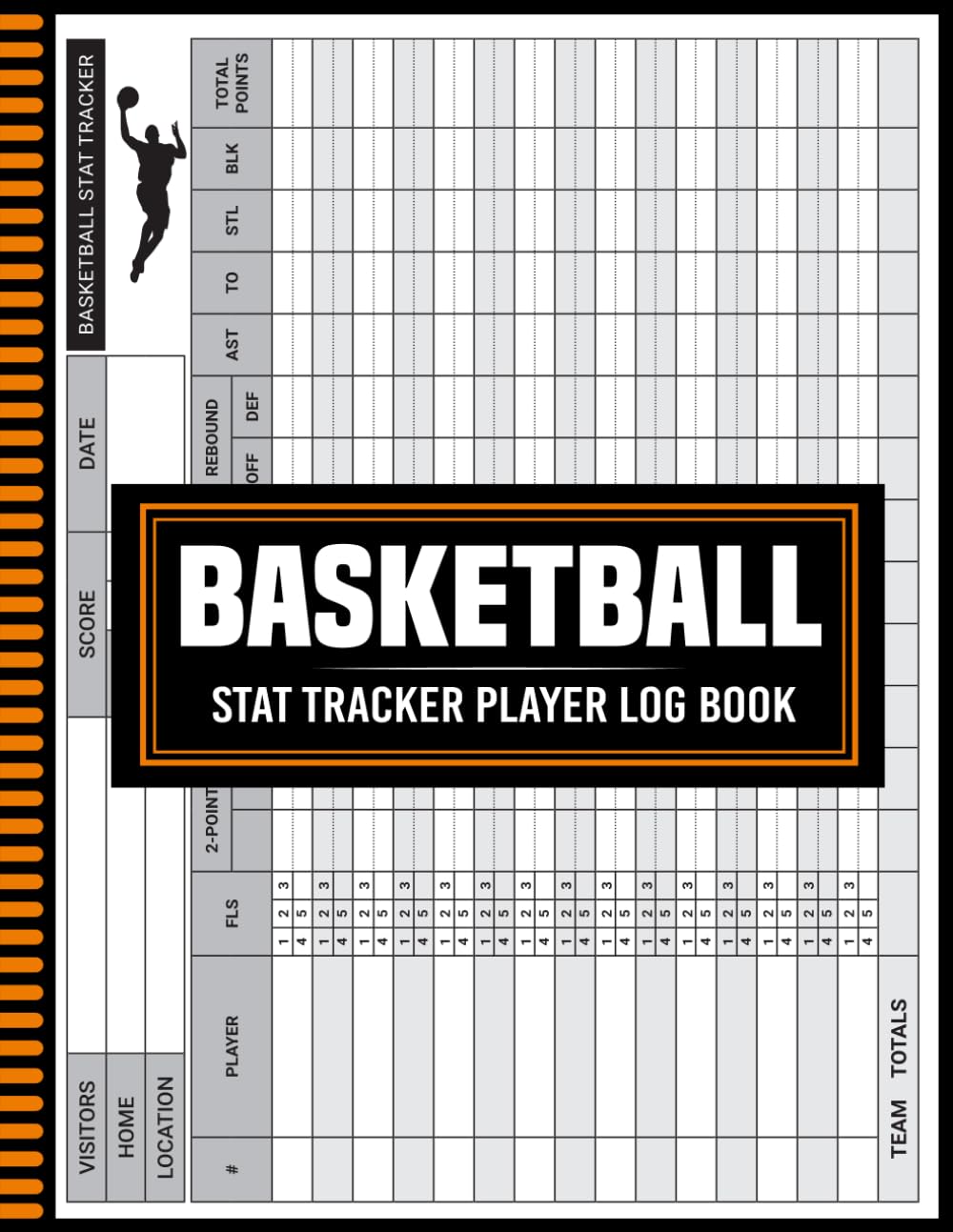 Basketball Stat Tracker Player Log Book: Basketball Stat Sheet Large Score Keeping Book, Track all Personal Players Stats (Pages 110 8,5x11 Inches)